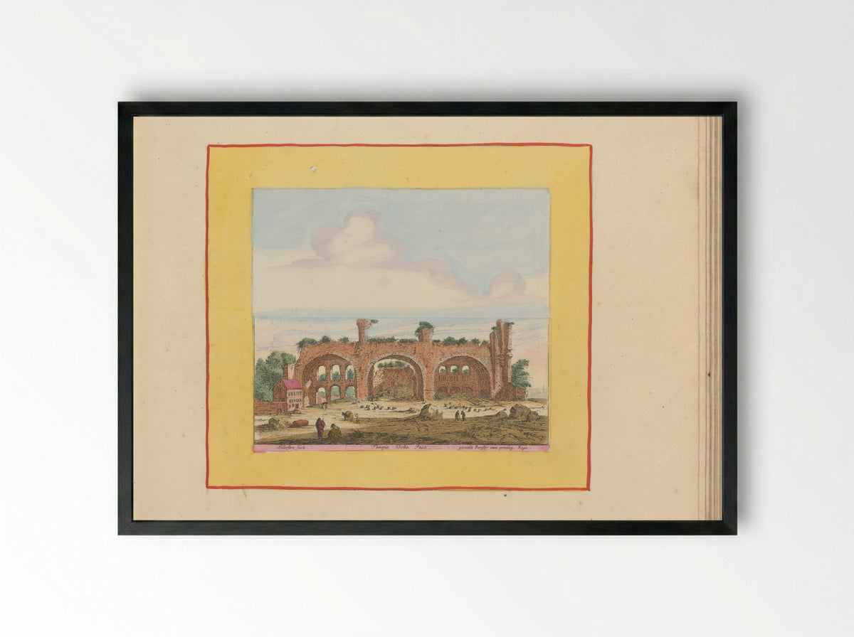 Basilica of Maxentius in Rome - Anna Beeck - Framed Print Black