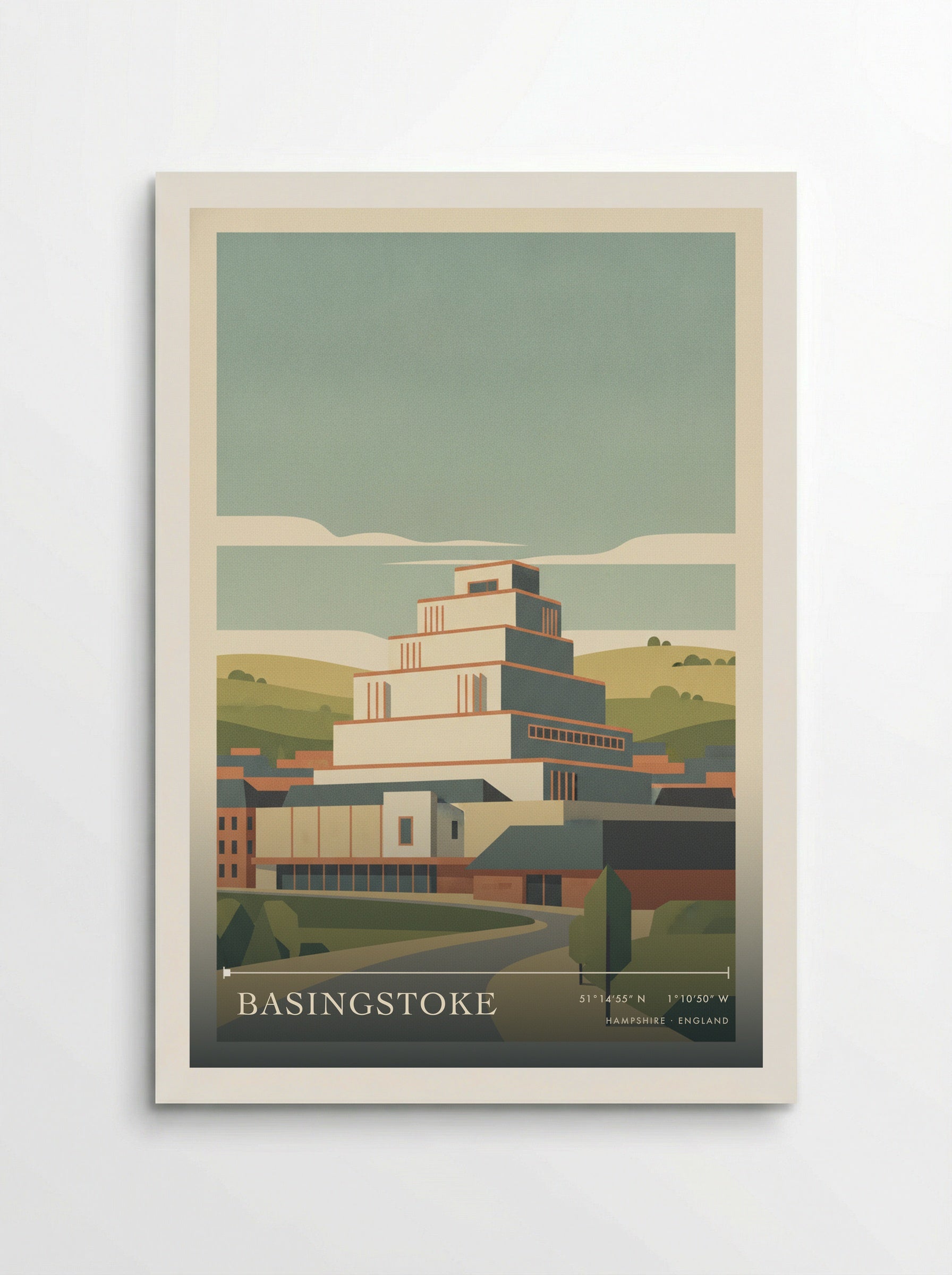 Basingstoke Hampshire England Travel Poster - Poster