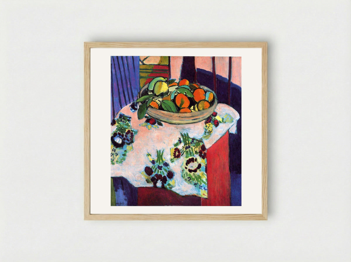 Basket with Oranges - Henri Matisse - Framed Print Wood