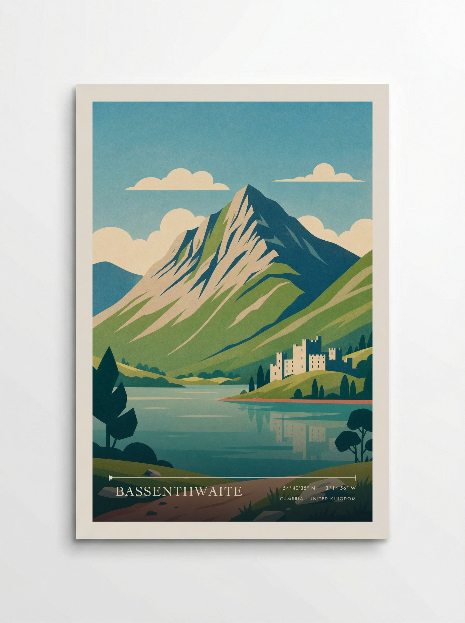 Bassenthwaite Cumbria United Kingdom Travel Poster - Poster