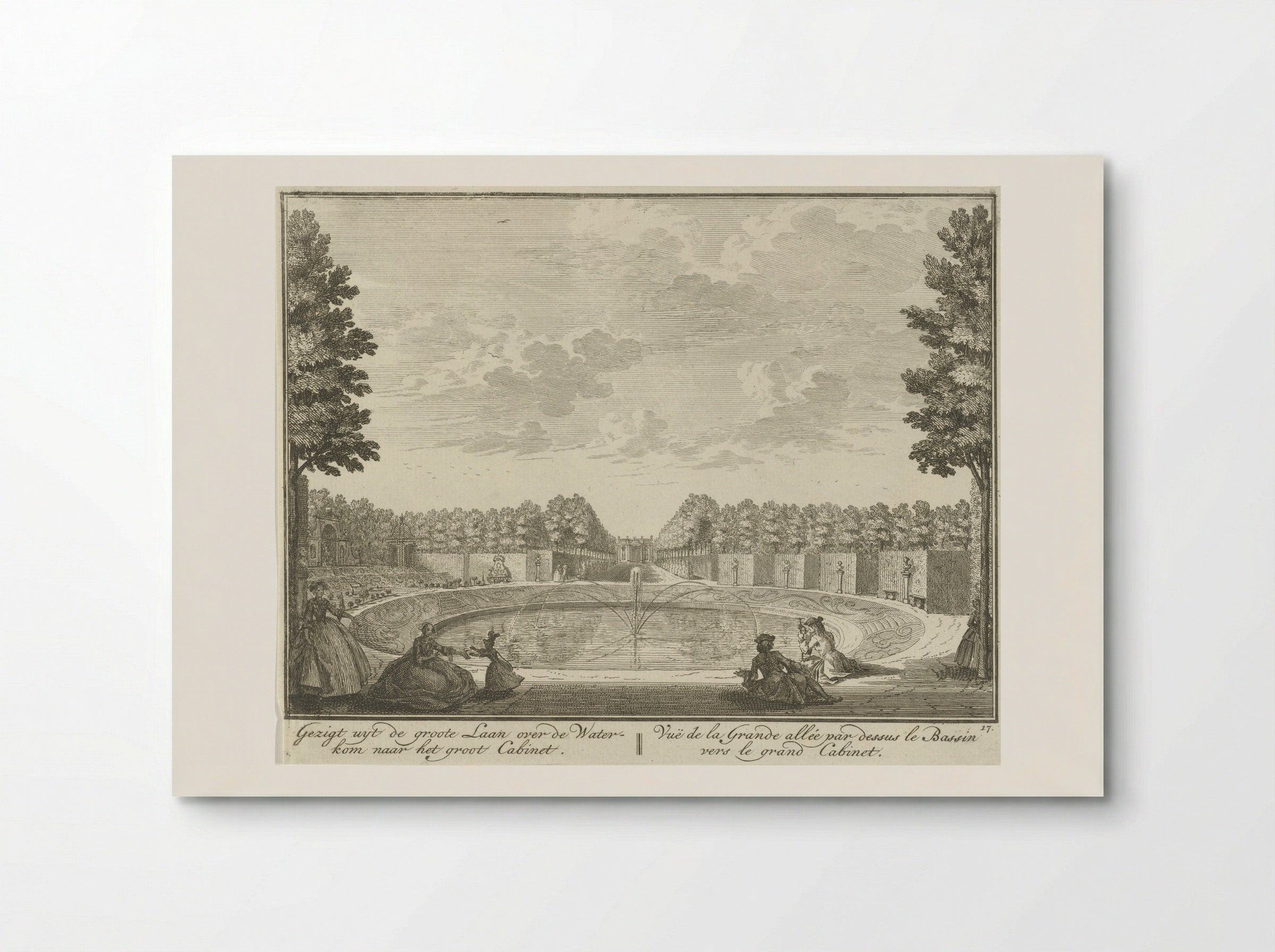 Bassin in de tuin van Huis ter Meer te Maarssen - Hendrik de Leth - Poster