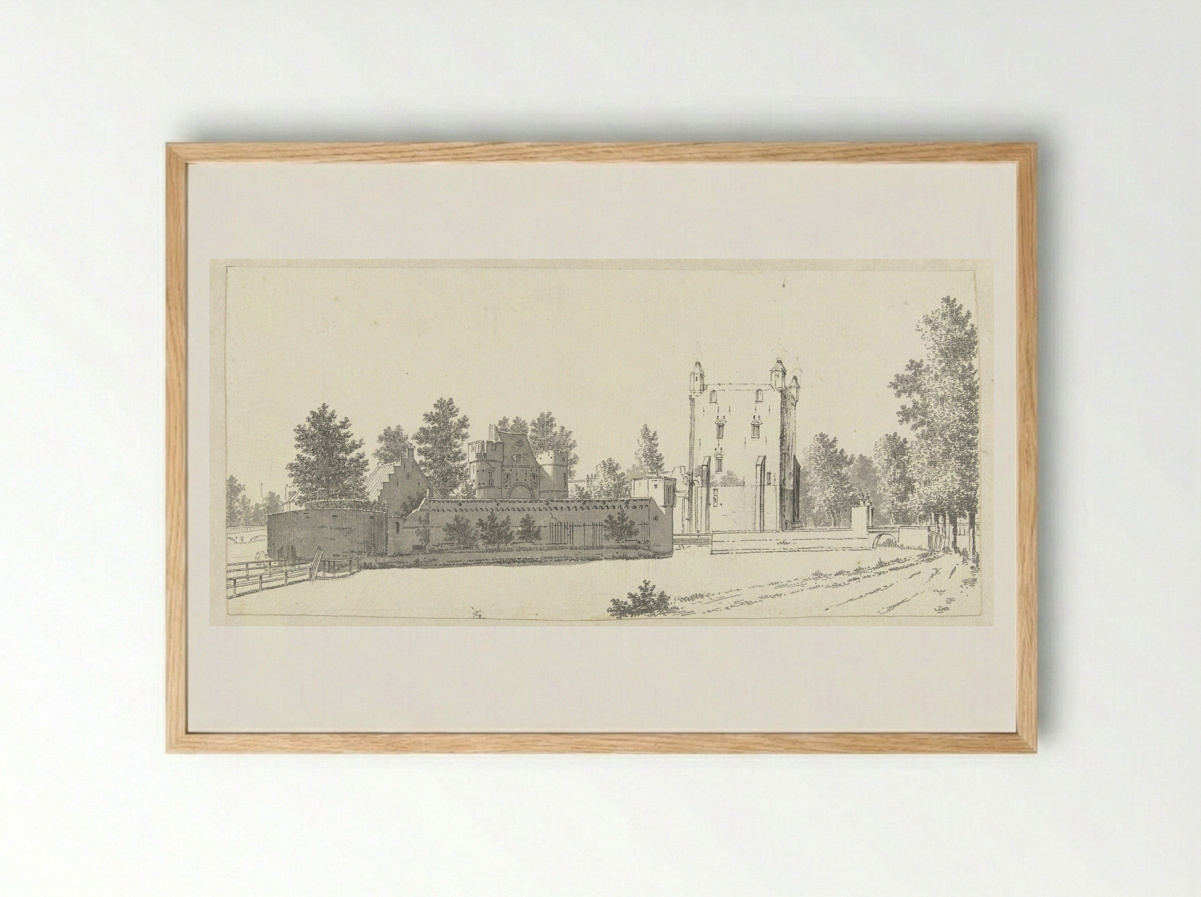 Batestijn, bij Vianen - Jan de Beijer - Framed Print Wood