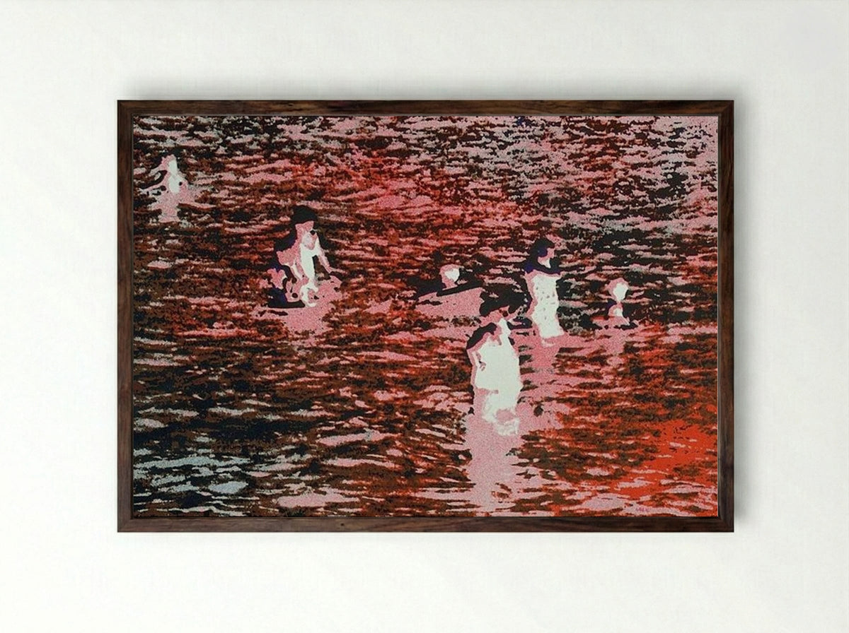 Bathers (A) - Richard Hamilton - Framed Print Dark Wood