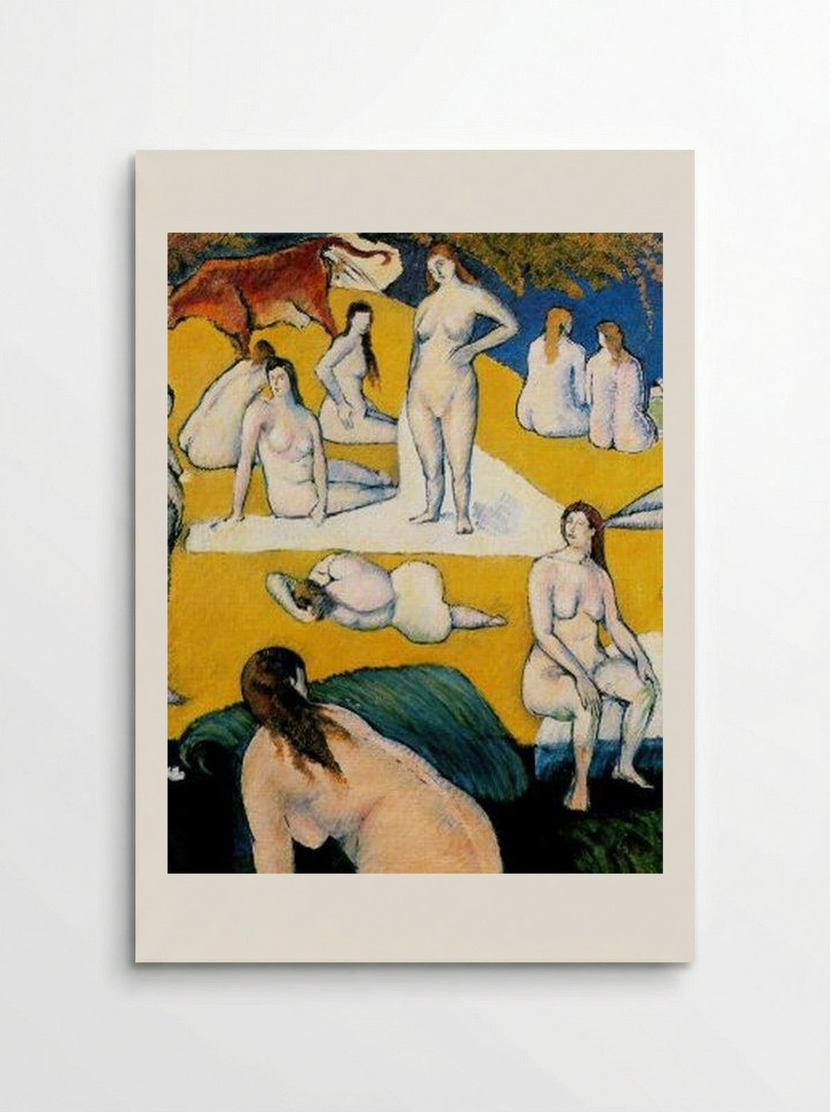 Bathers with Red Cow - Emile Bernard - Poster