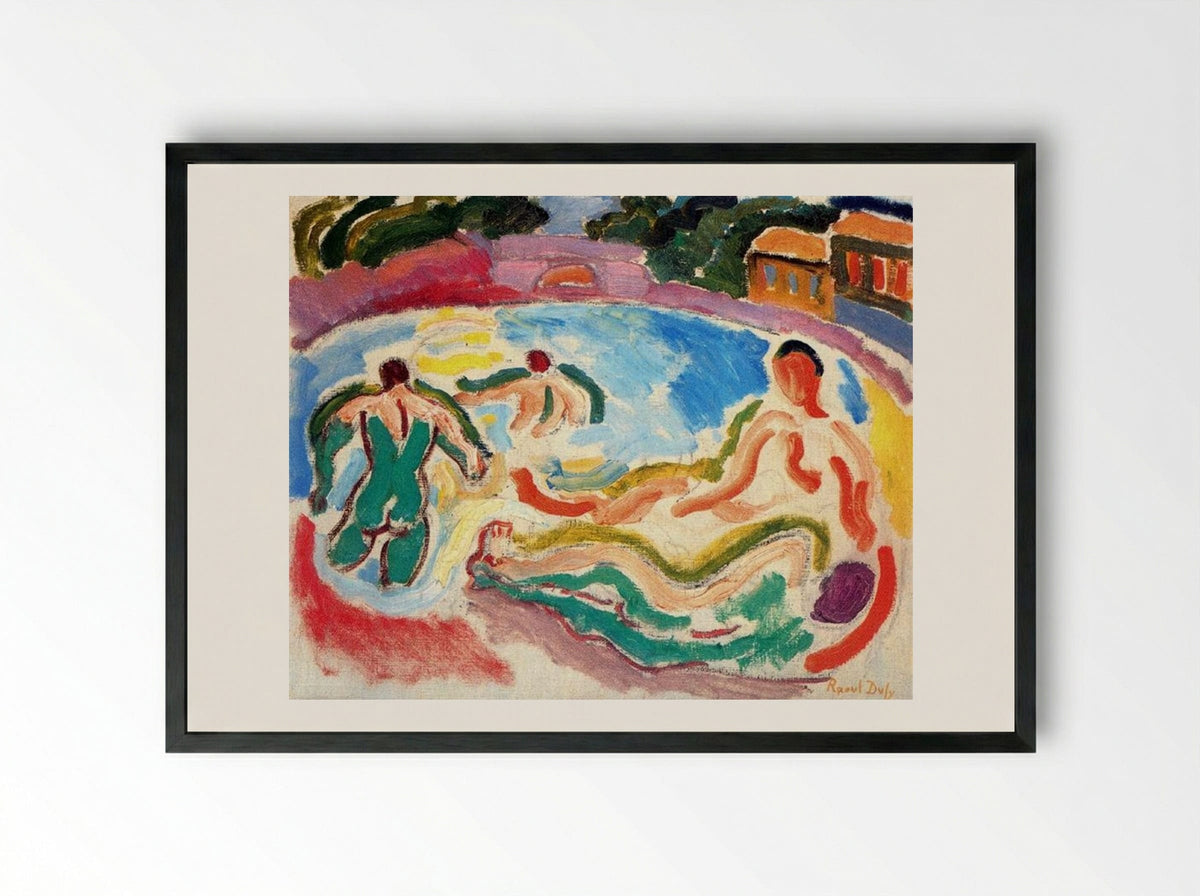 Bathers - Raoul Dufy - Framed Print Black