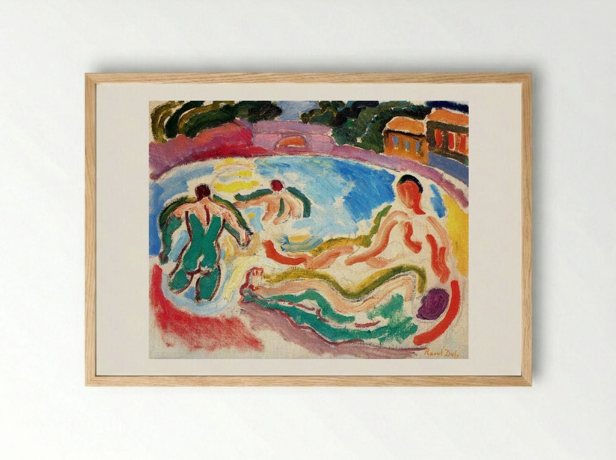 Bathers - Raoul Dufy - Framed Print Wood