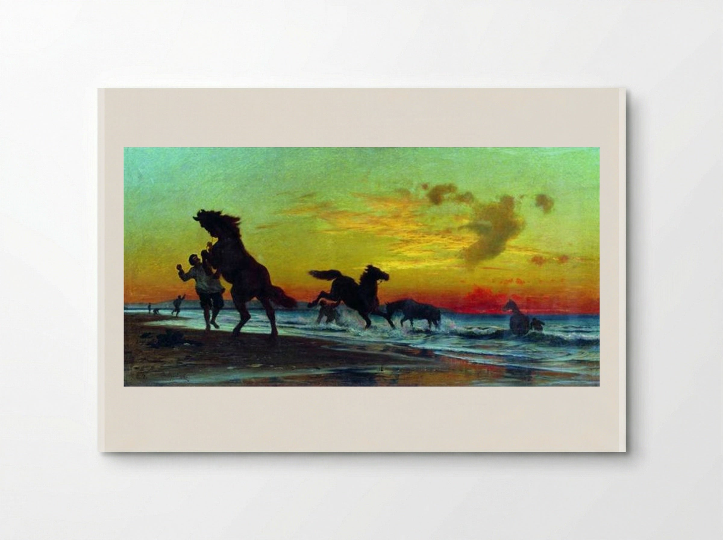 Bathing Horses - Volodymyr Orlovsky - Poster