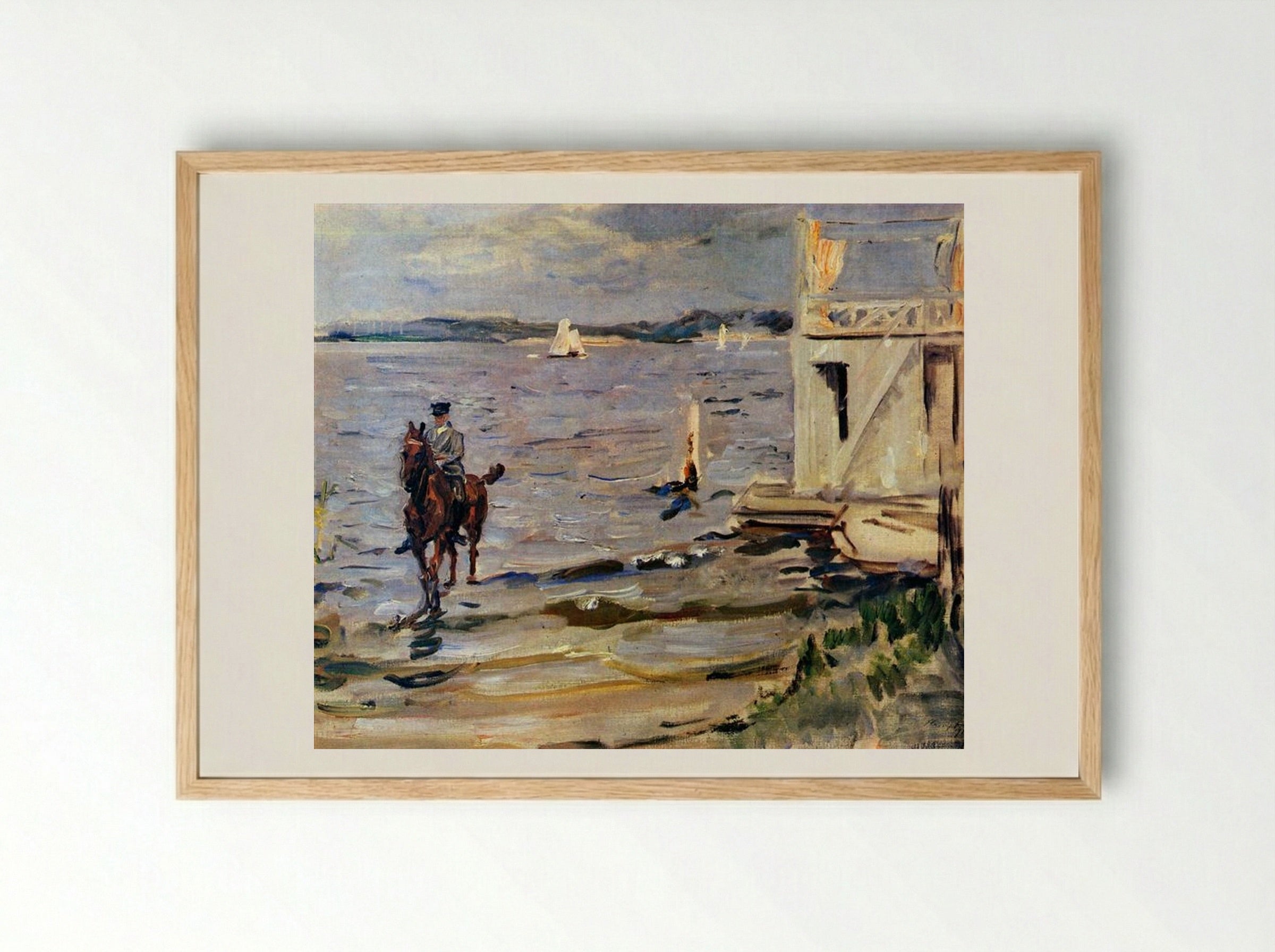 Bathing House Havel - Max Slevogt - Framed Print Wood