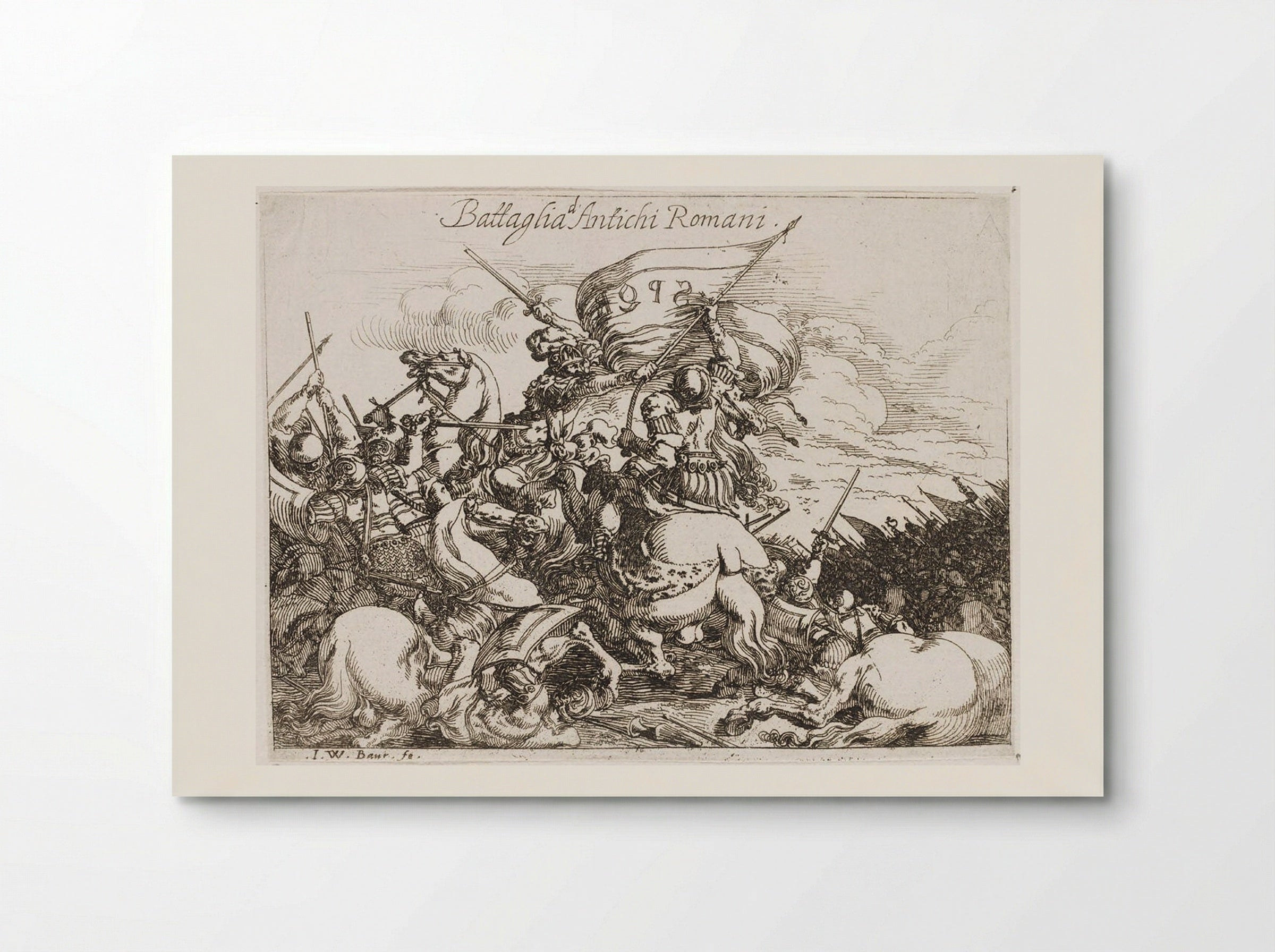 Battaglia d'Antichi Romani - Johann Wilhelm Baur - Poster