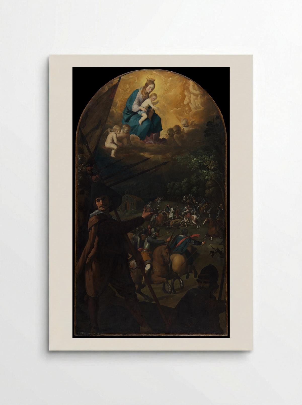 Battle between Christians and Muslims at El Sotillo - Francisco de Zurbarán - Poster