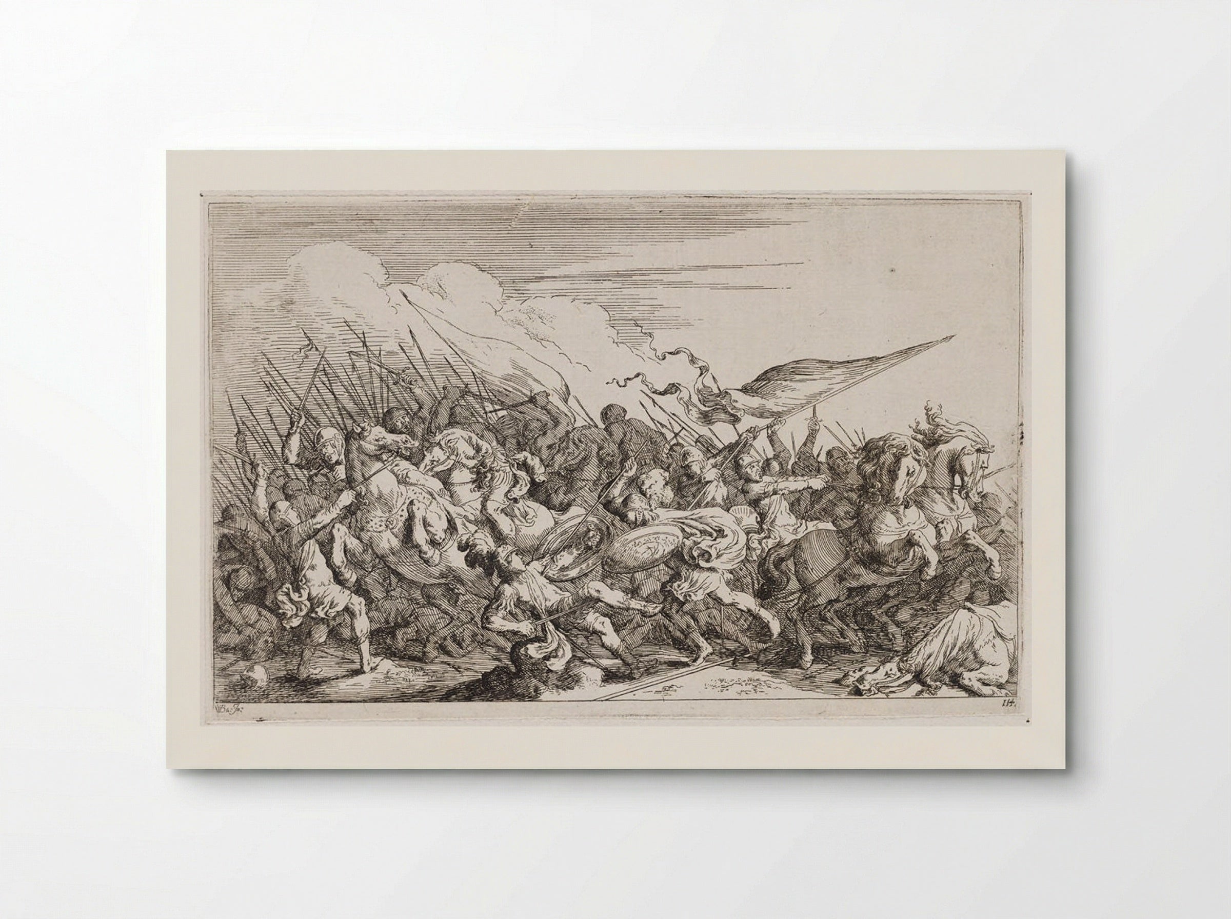 Battle of Achilles and Cycnus - Johann Wilhelm Baur - Poster
