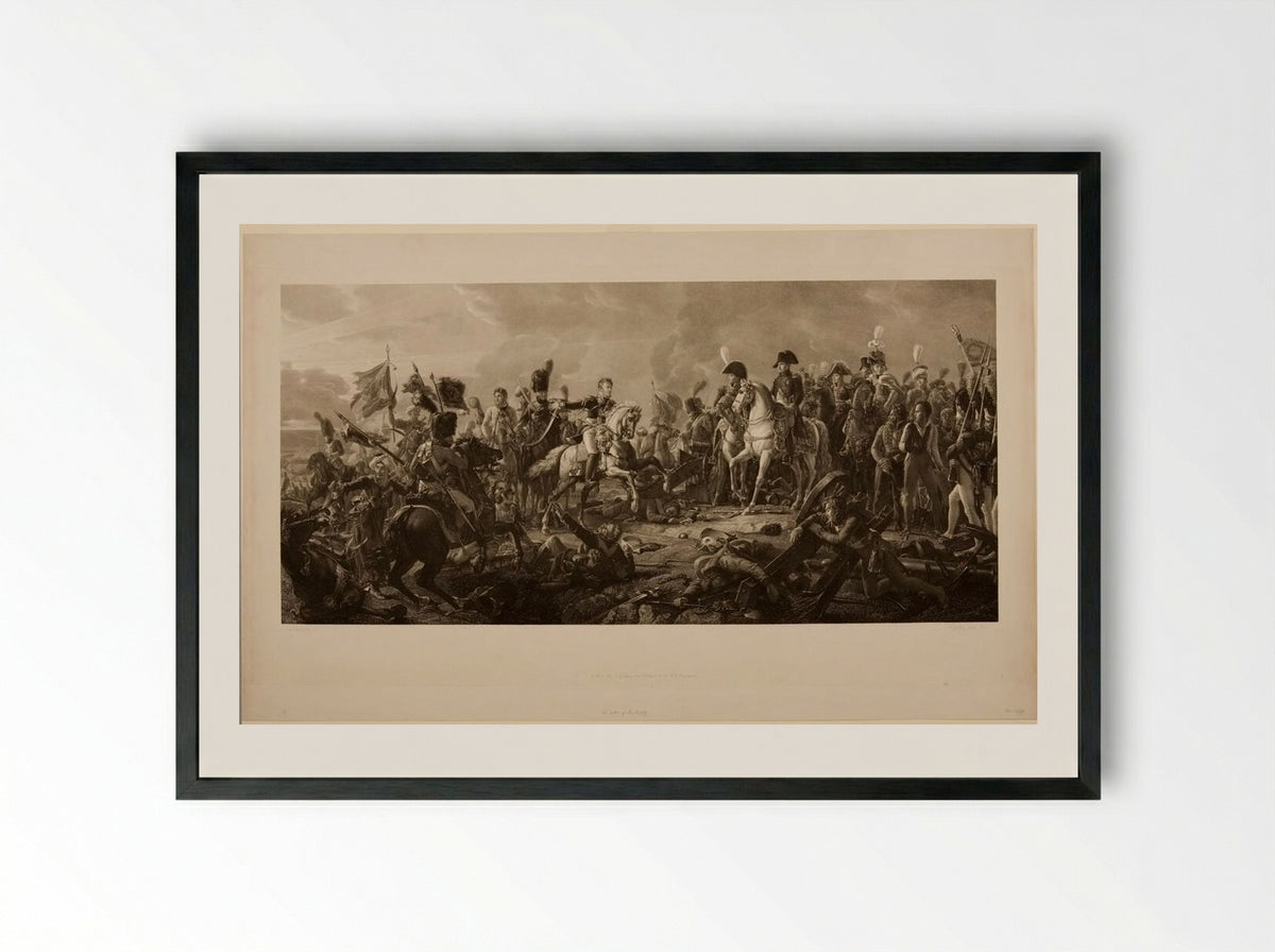 Battle of Austerlitz - Jean Godefroy - Framed Print Black