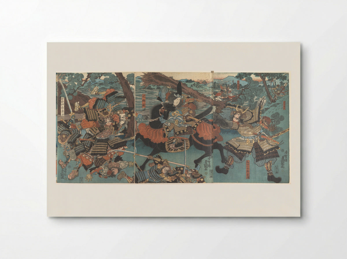 Battle of Awazugahara - Utagawa Kunisada - Poster