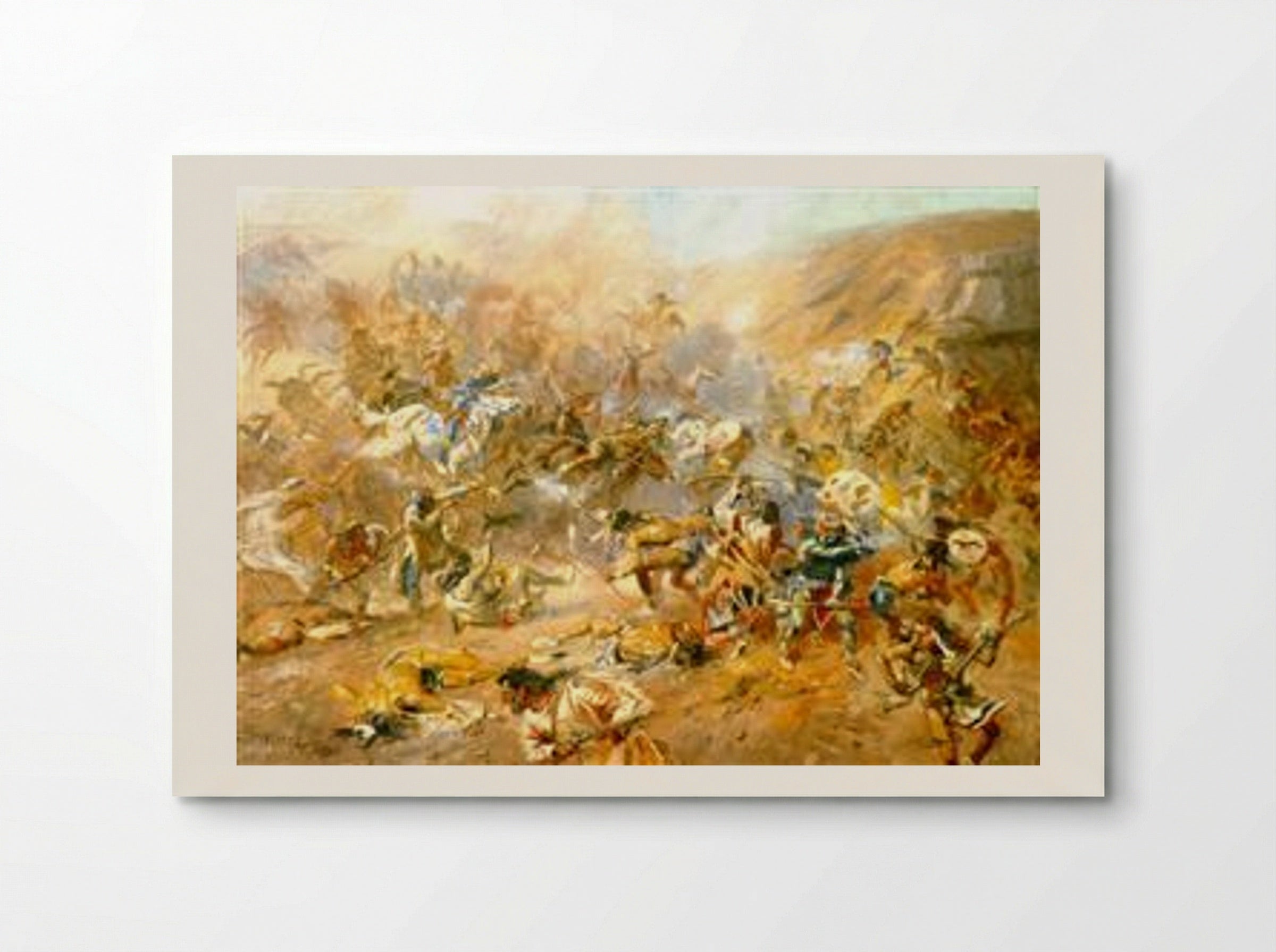 Battle of Belly River - Charles M. Russell - Poster