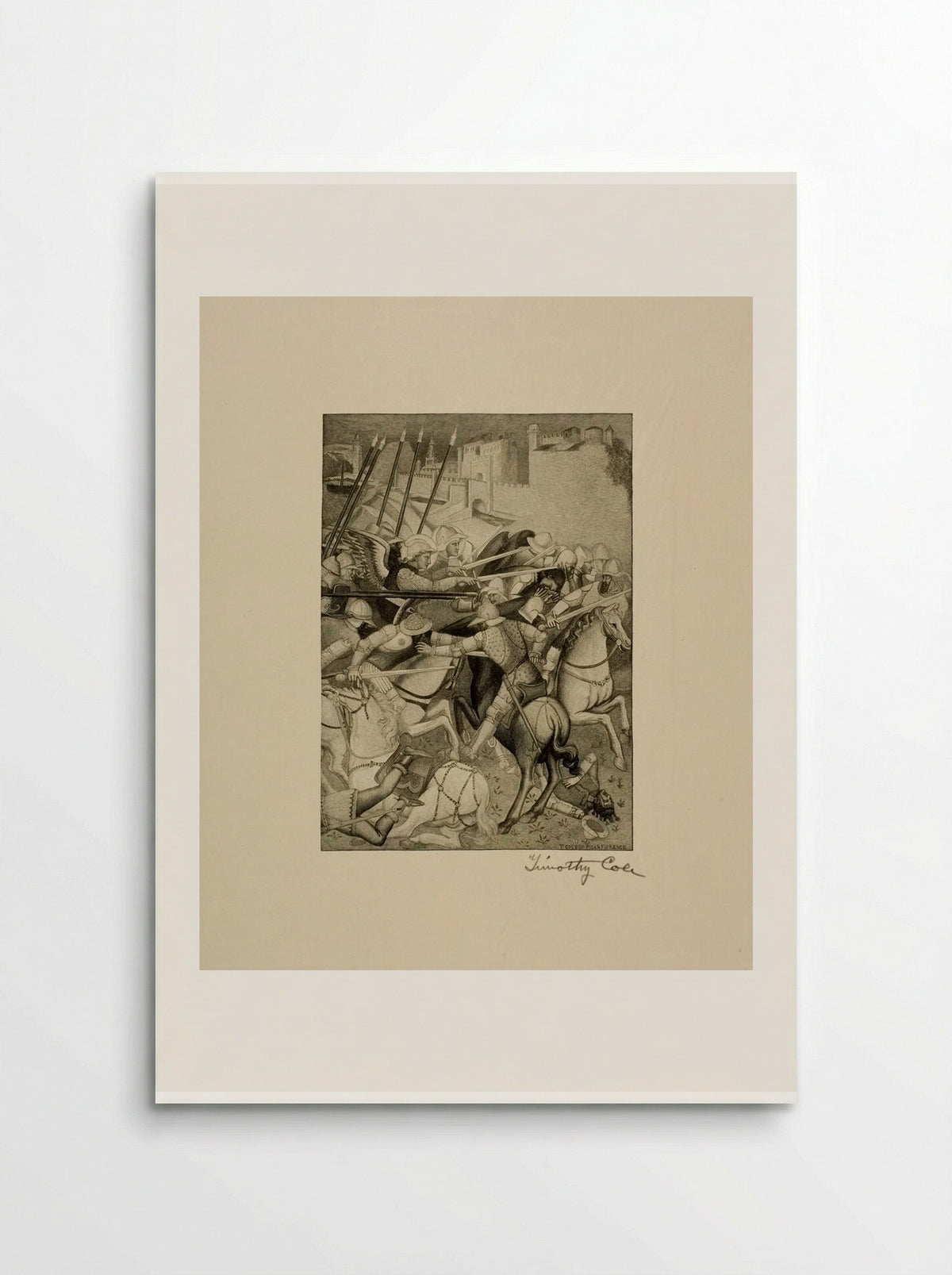 Battle of Saint Ephesius Against the Pagans of Sardinia - Timothy Cole - Poster