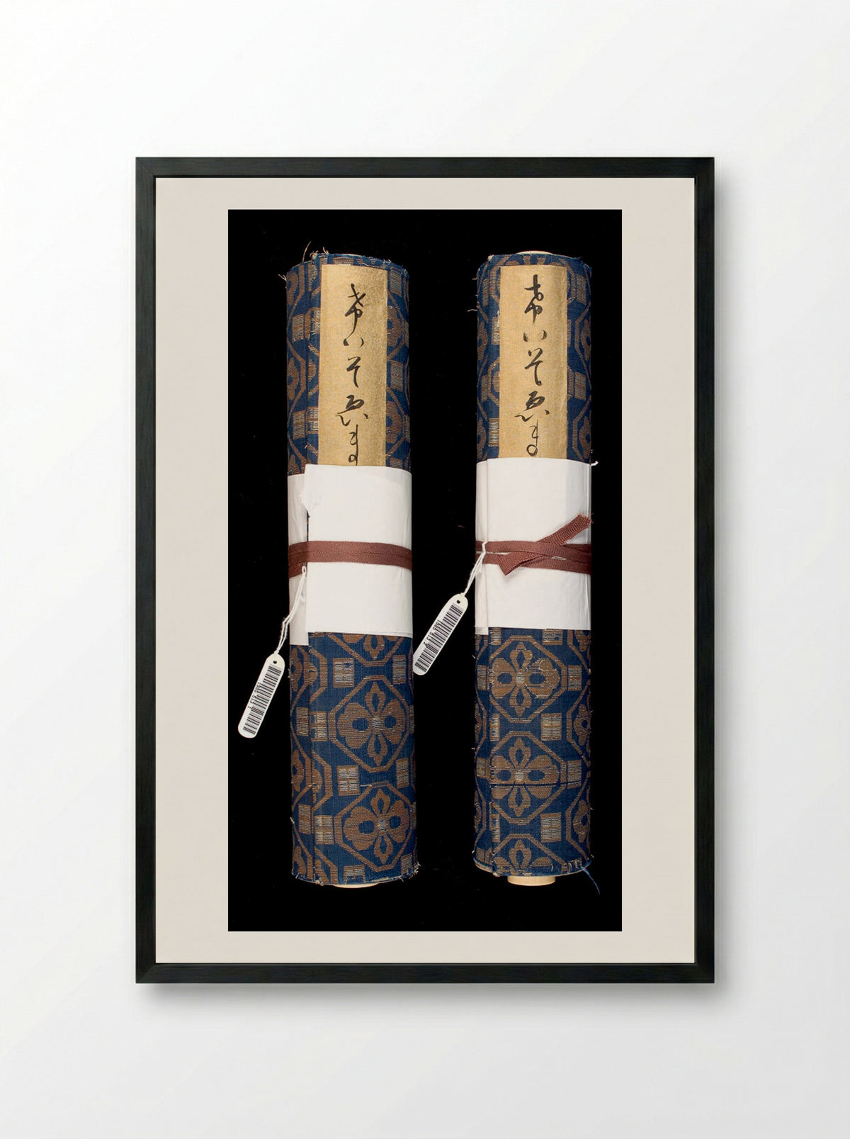 Battle of the Chickens and Rats (Keisō emaki) - Asai Ryōi - Framed Print Black