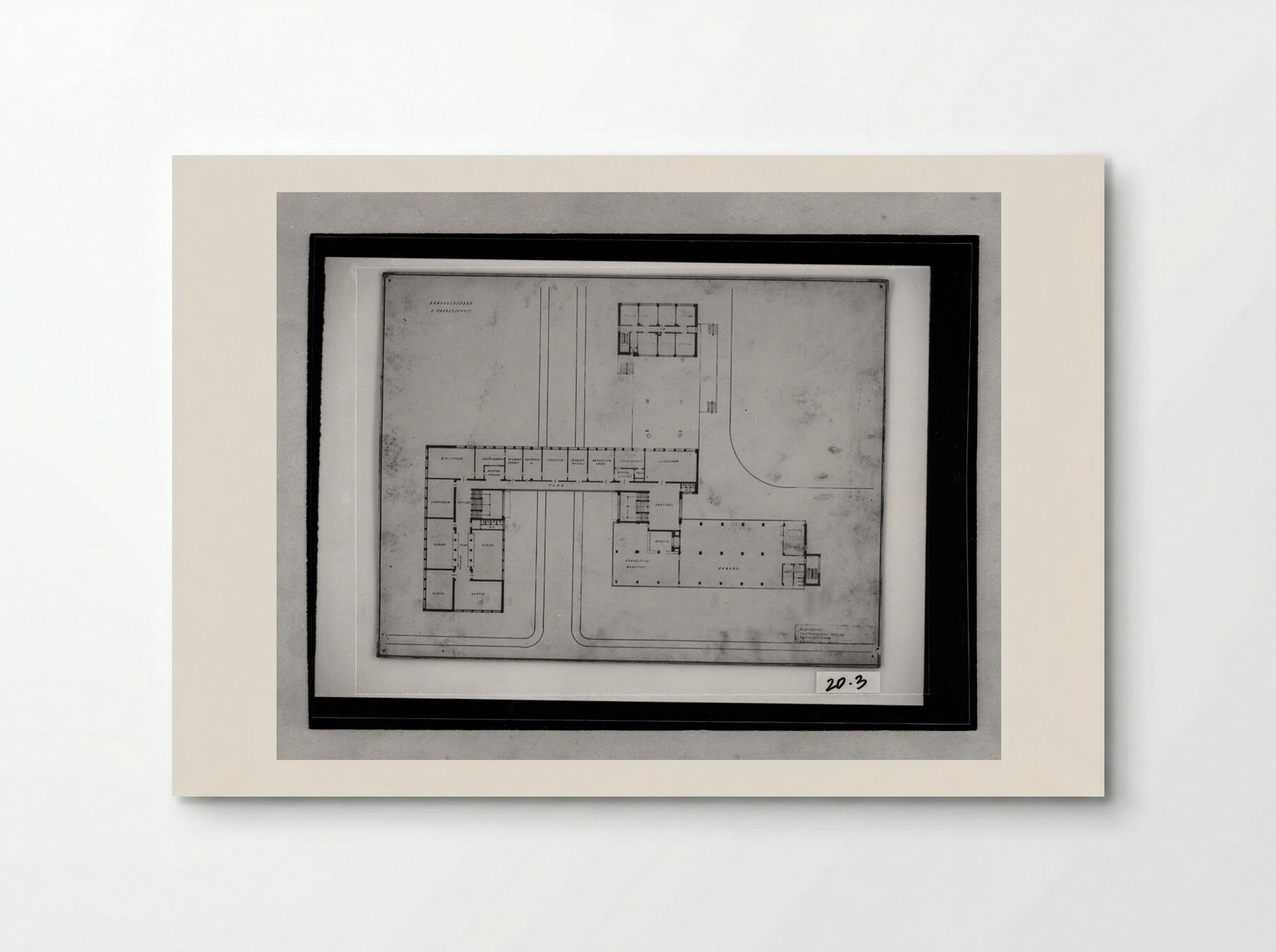 Bauhaus Building, Dessau: First Floor Plan - Walter Gropius - Poster