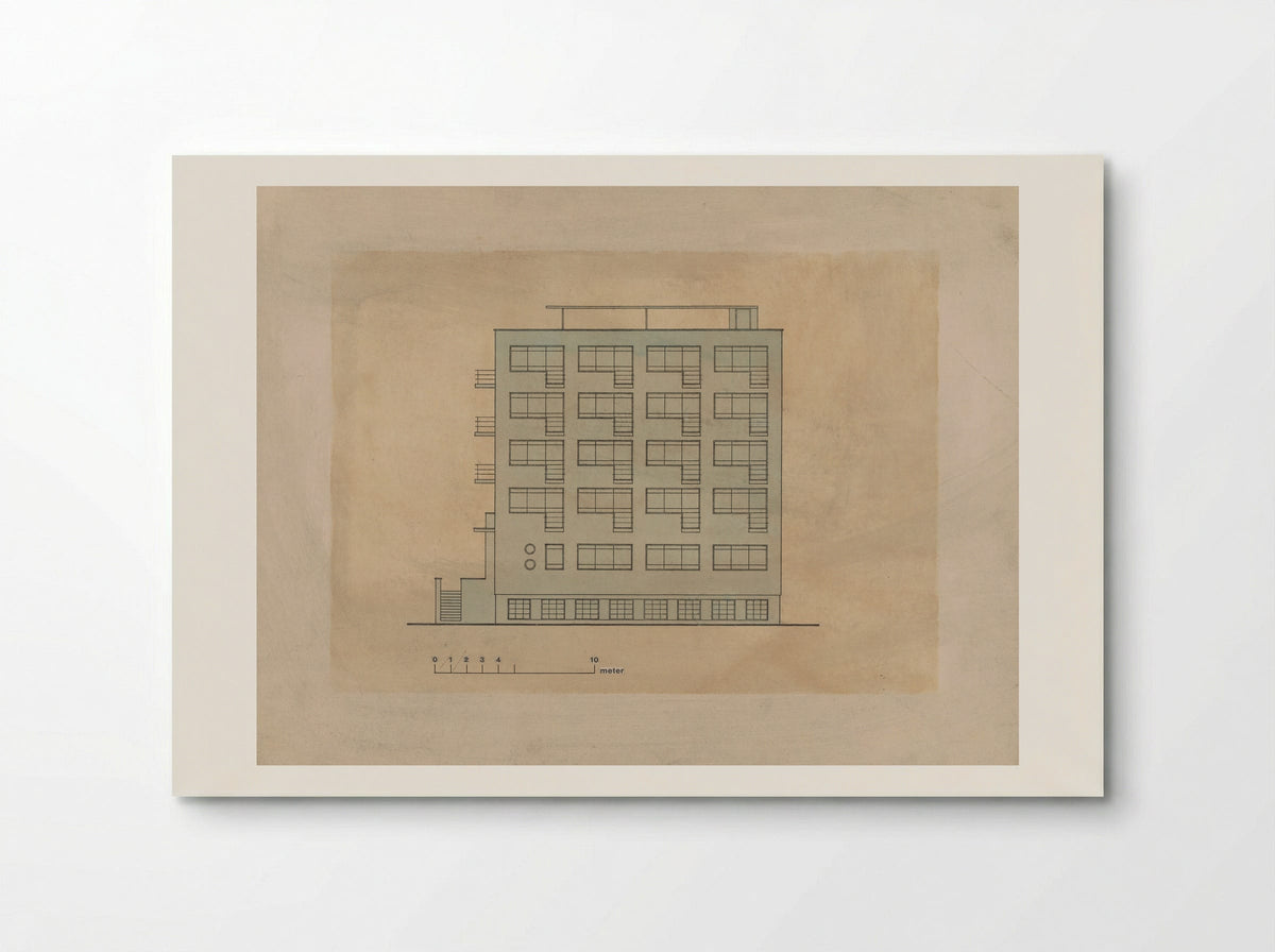 Bauhaus Building, Dessau: Studio Wing Elevation - Walter Gropius - Poster