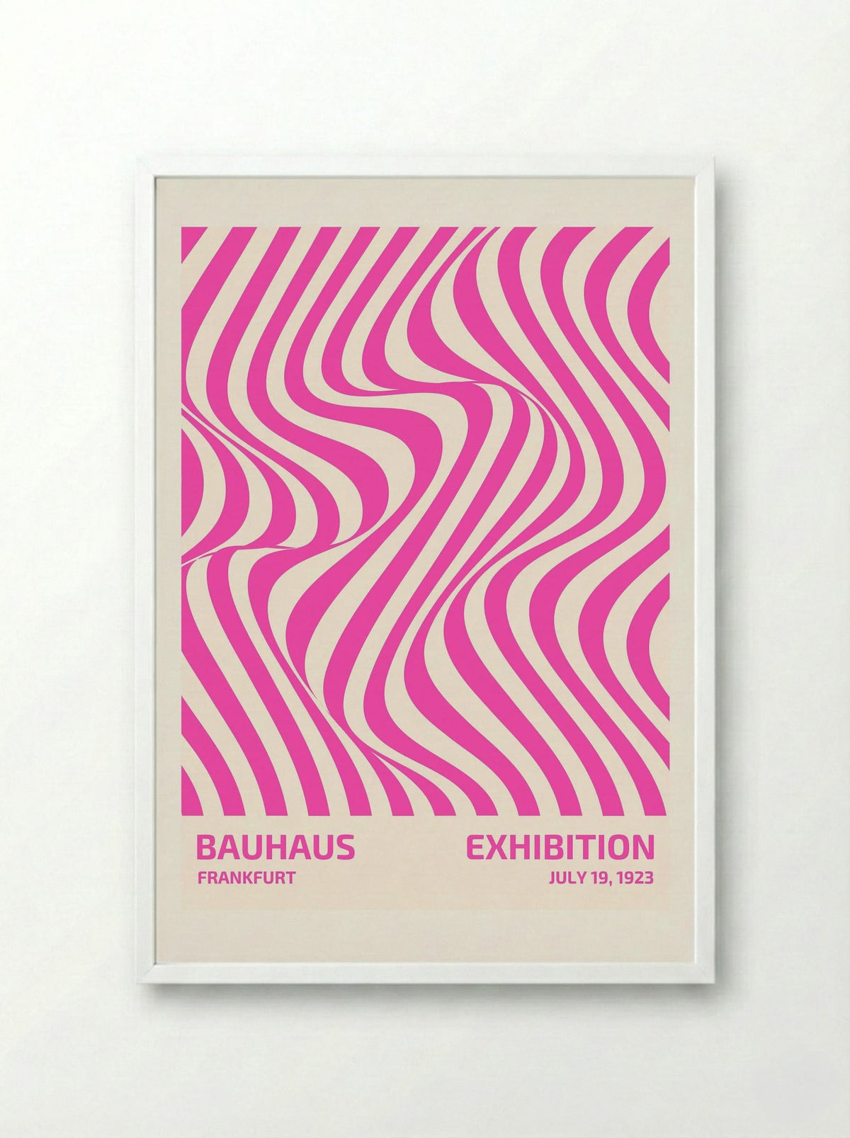 Bauhaus Optical Flow - Pink Edition (1923 Frankfurt) - Framed Print White