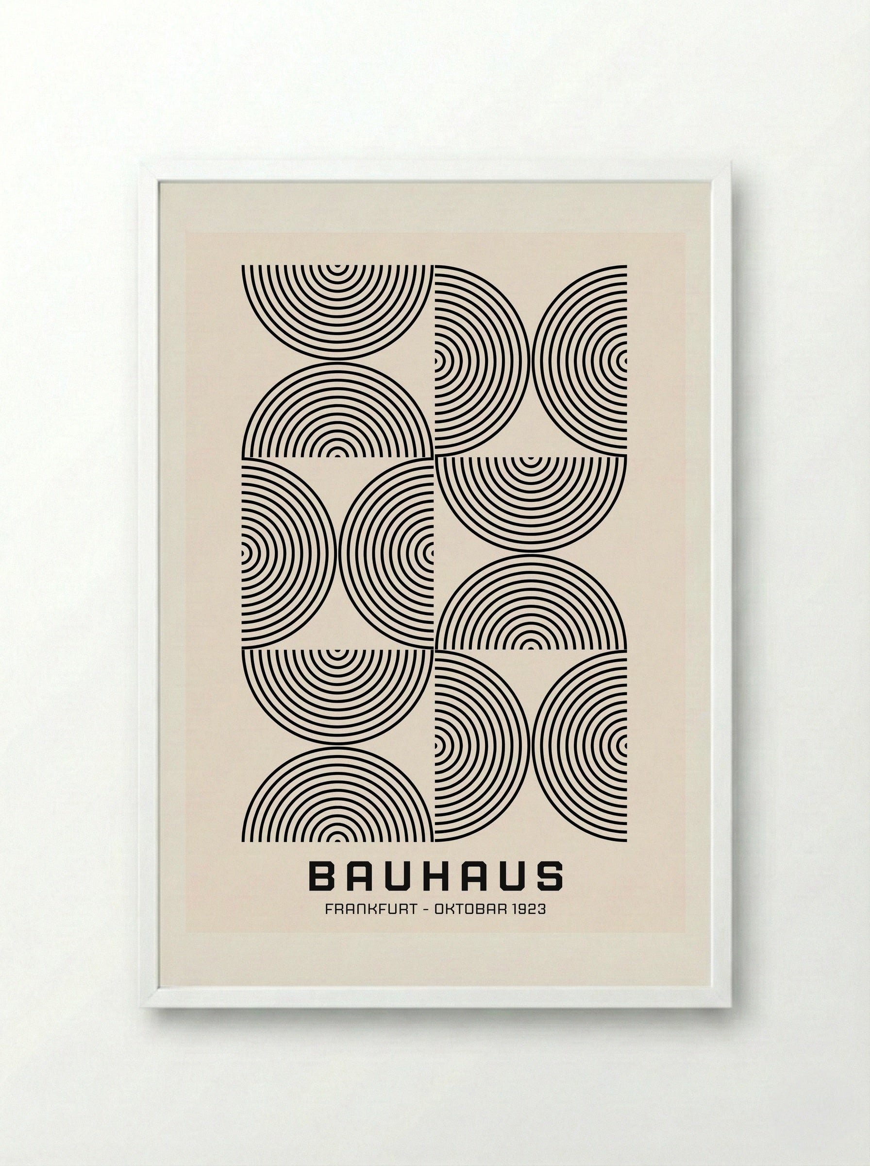 Bauhaus Optical Rings - Frankfurt Oktober 1923 - Framed Print White