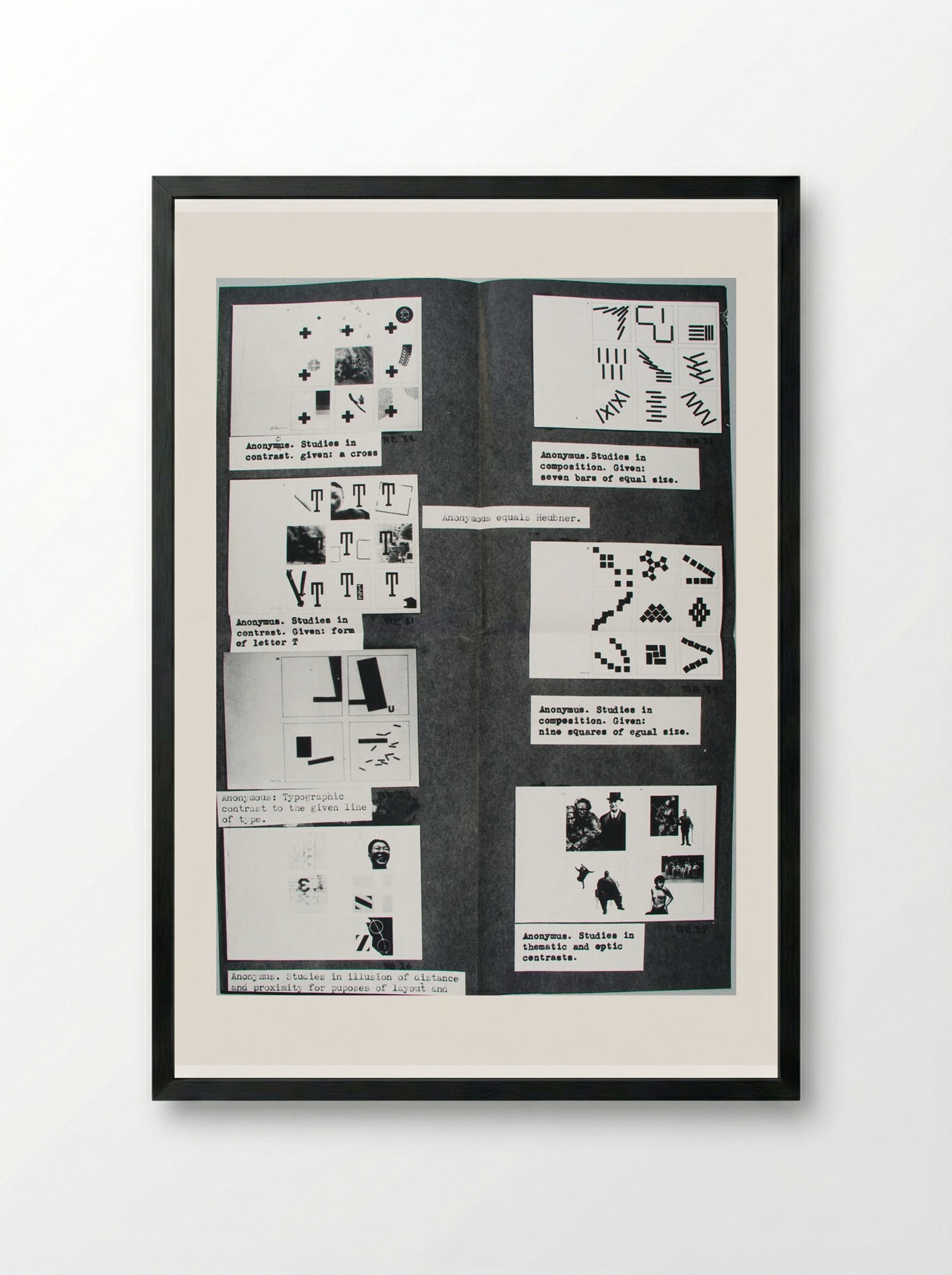 Bauhaus Preliminary Course Exercises - Various Artists - Framed Print Black
