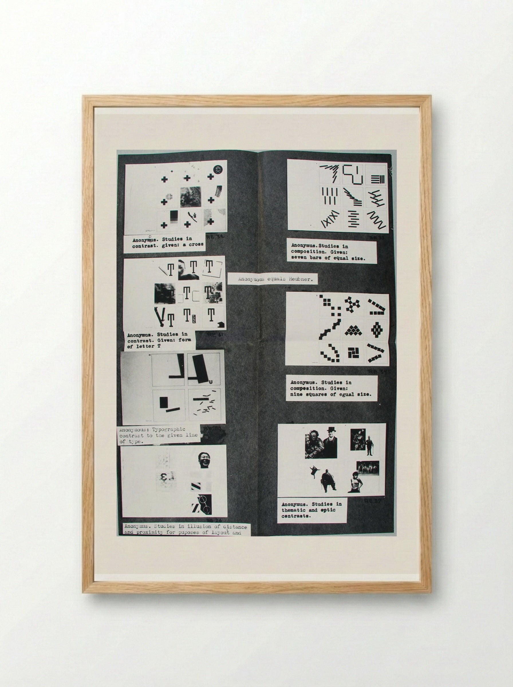 Bauhaus Preliminary Course Exercises - Various Artists - Framed Print Wood