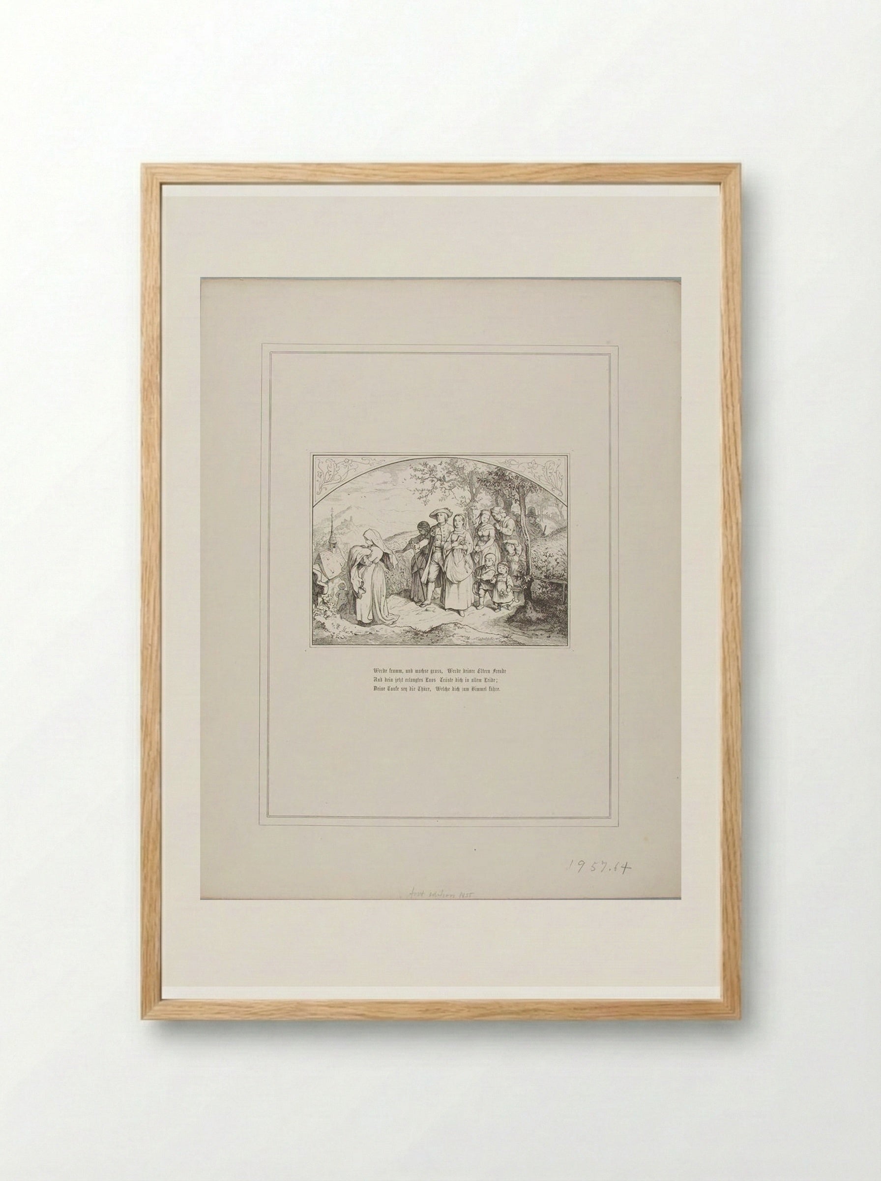 Be Pious and Grow - Adrian Ludwig Richter - Framed Print Wood