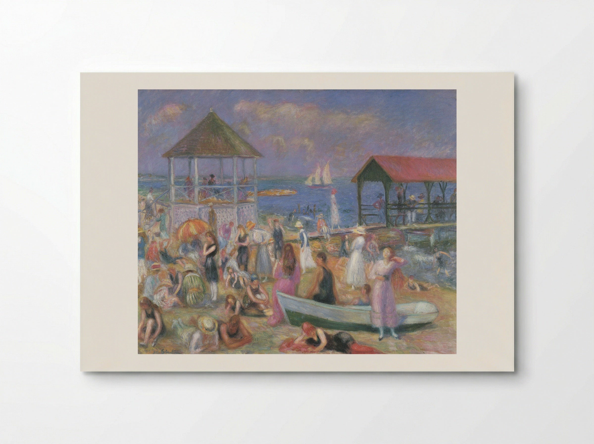 Beach Scene, New London - William James Glackens - Poster