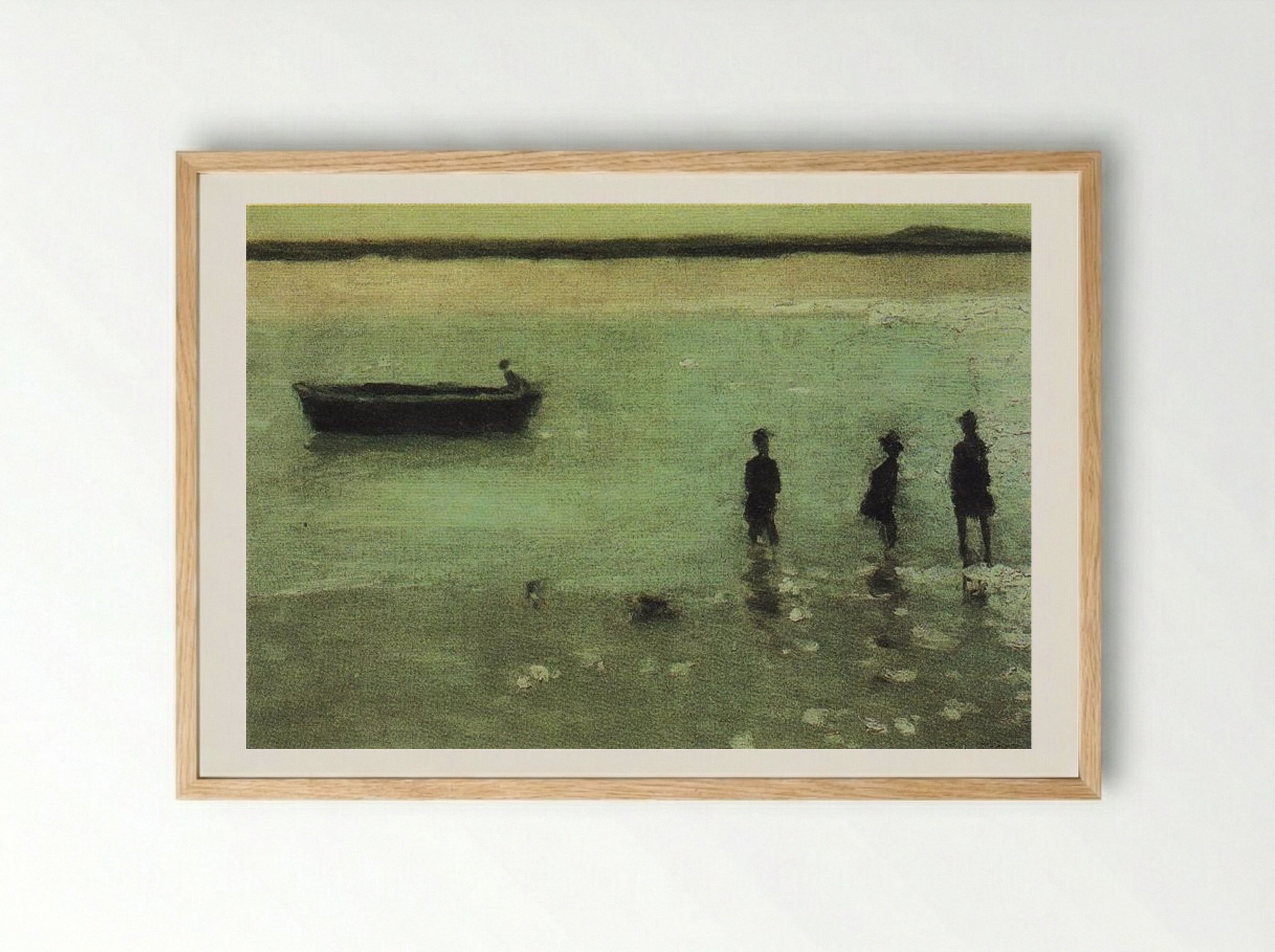 Beach at Etaples - Philip Wilson Steer - Framed Print Wood