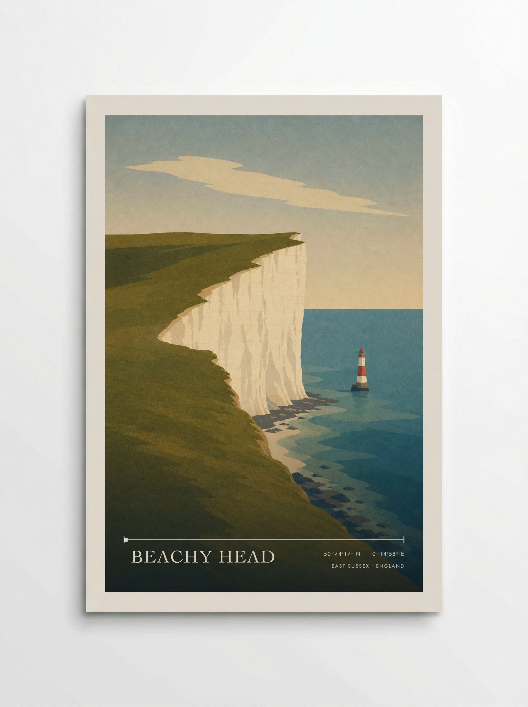 Beachy Head Travel Poster Artwork - Poster