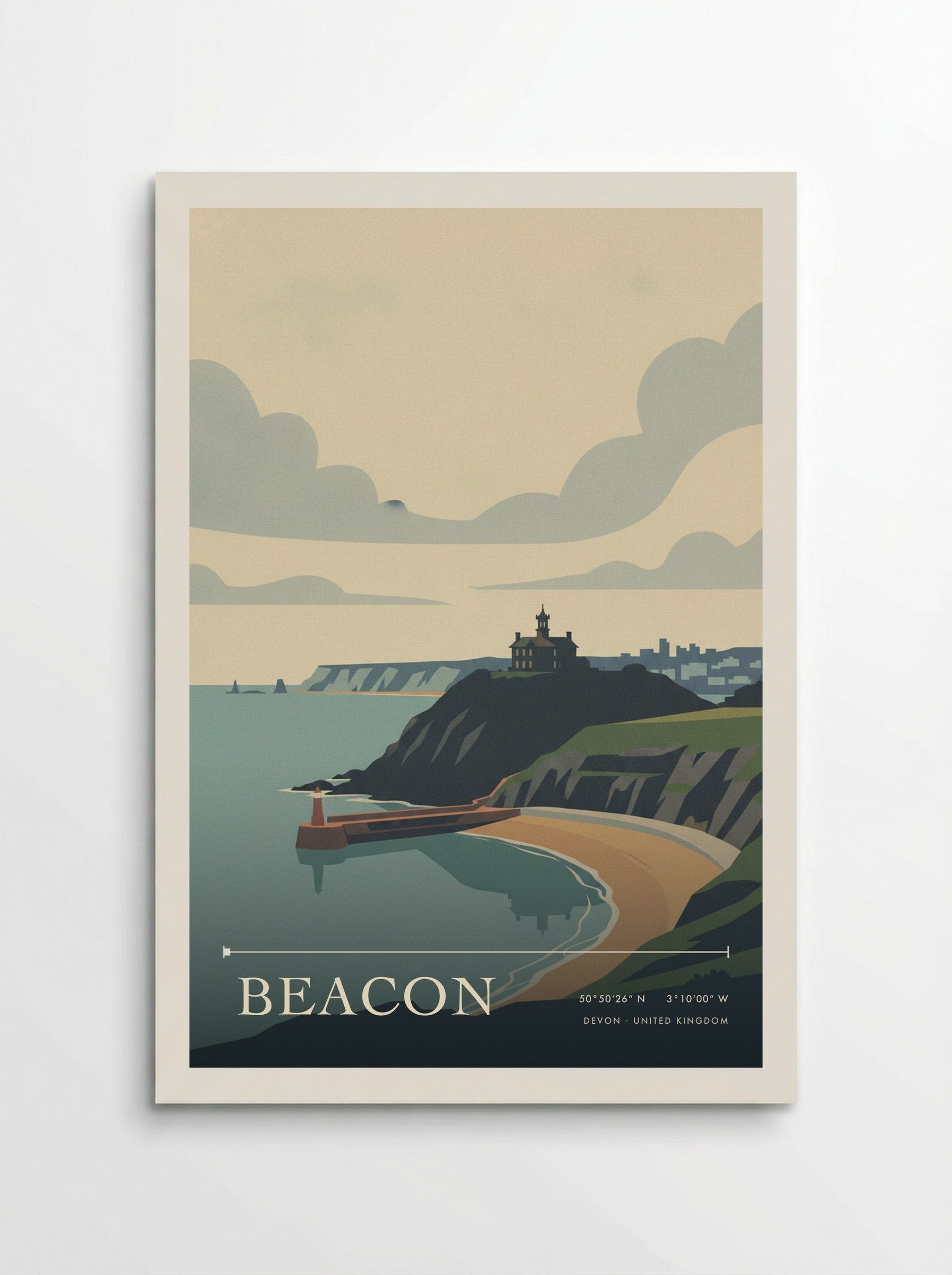 Beacon Devon United Kingdom Travel Poster - Poster