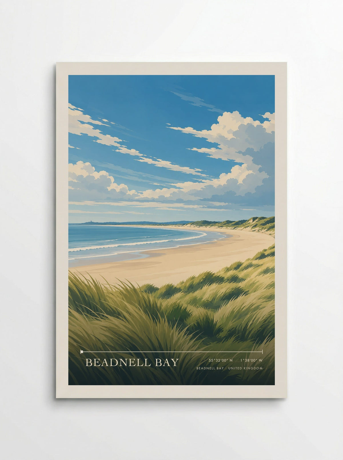 Beadnell Bay | Travel Poster - Poster