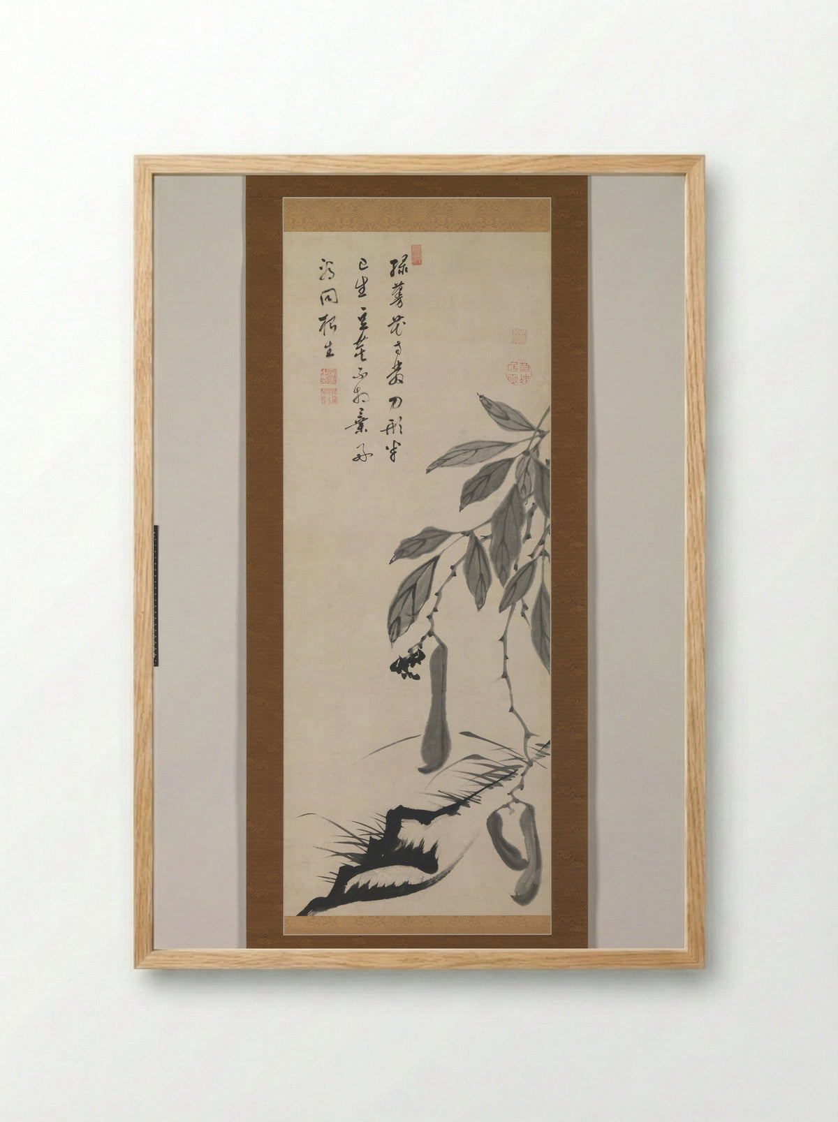 Bean Vine - Itō Jakuchū - Framed Print Wood