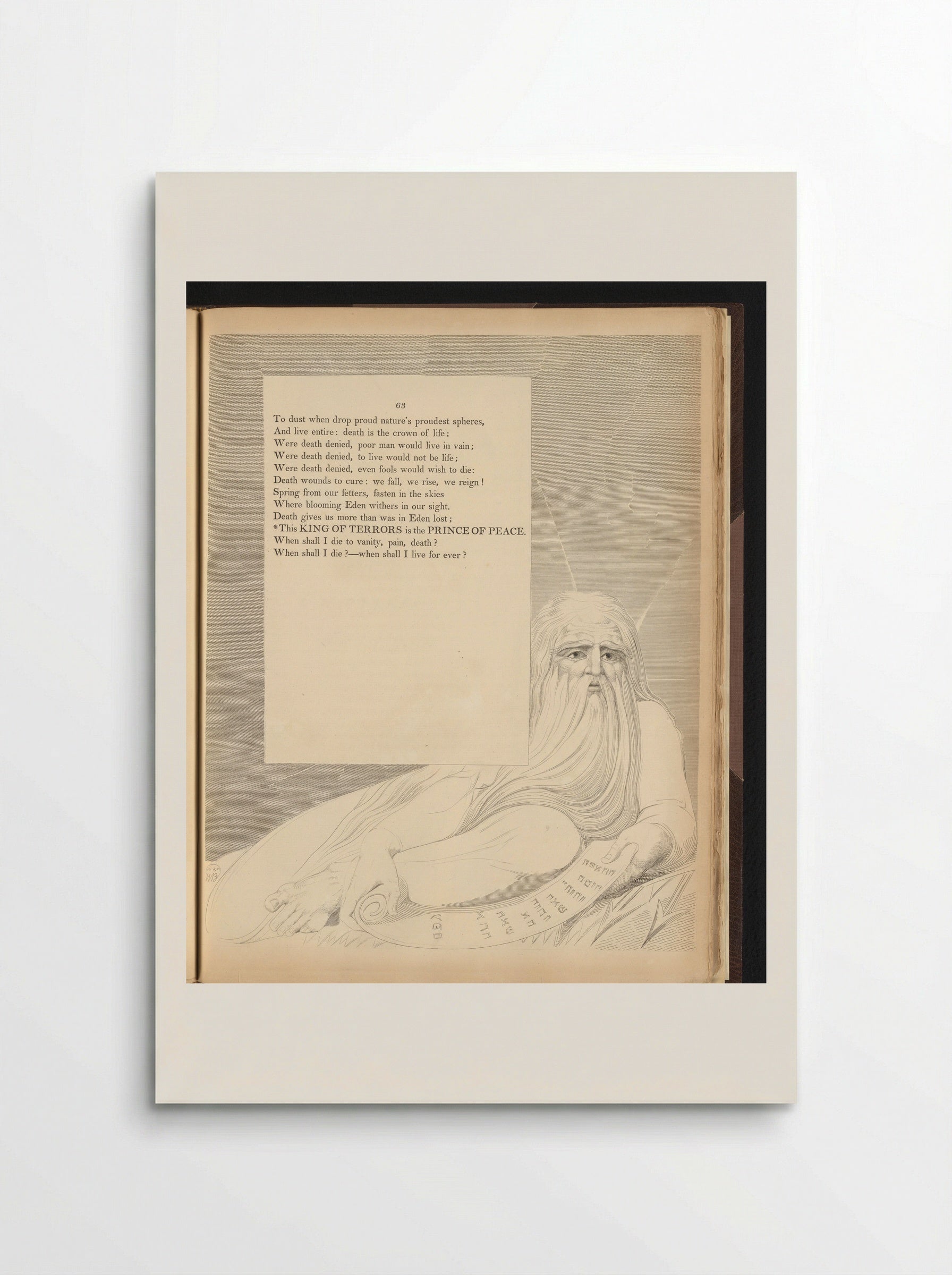 Bearded Man with Scroll - William Blake - Poster
