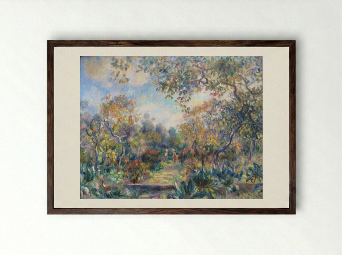 Beaulieu - Pierre-Auguste Renoir - Framed Print Dark Wood