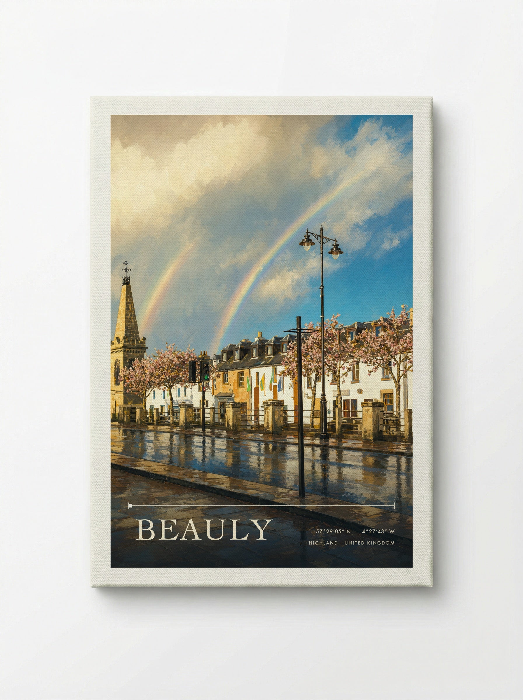 Beauly Highland United Kingdom Travel Poster - Canvas