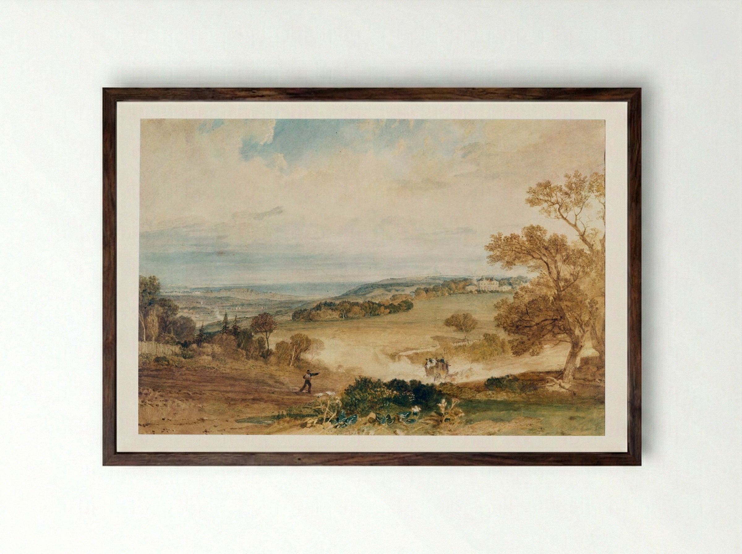 Beauport, near Bexhill - Joseph Mallord William Turner - Framed Print Dark Wood