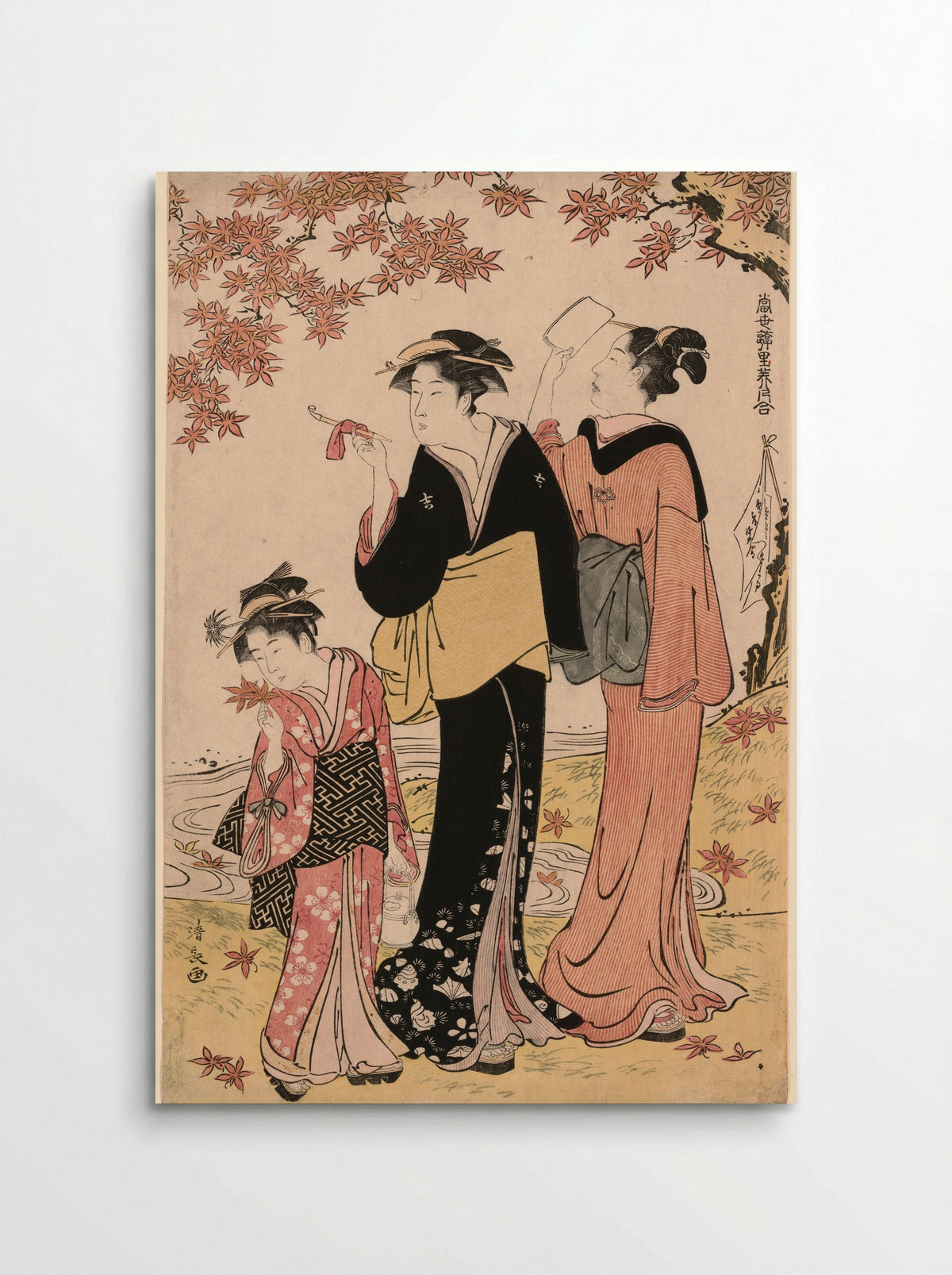 Beauties Under a Maple Tree - Torii Kiyonaga - Poster