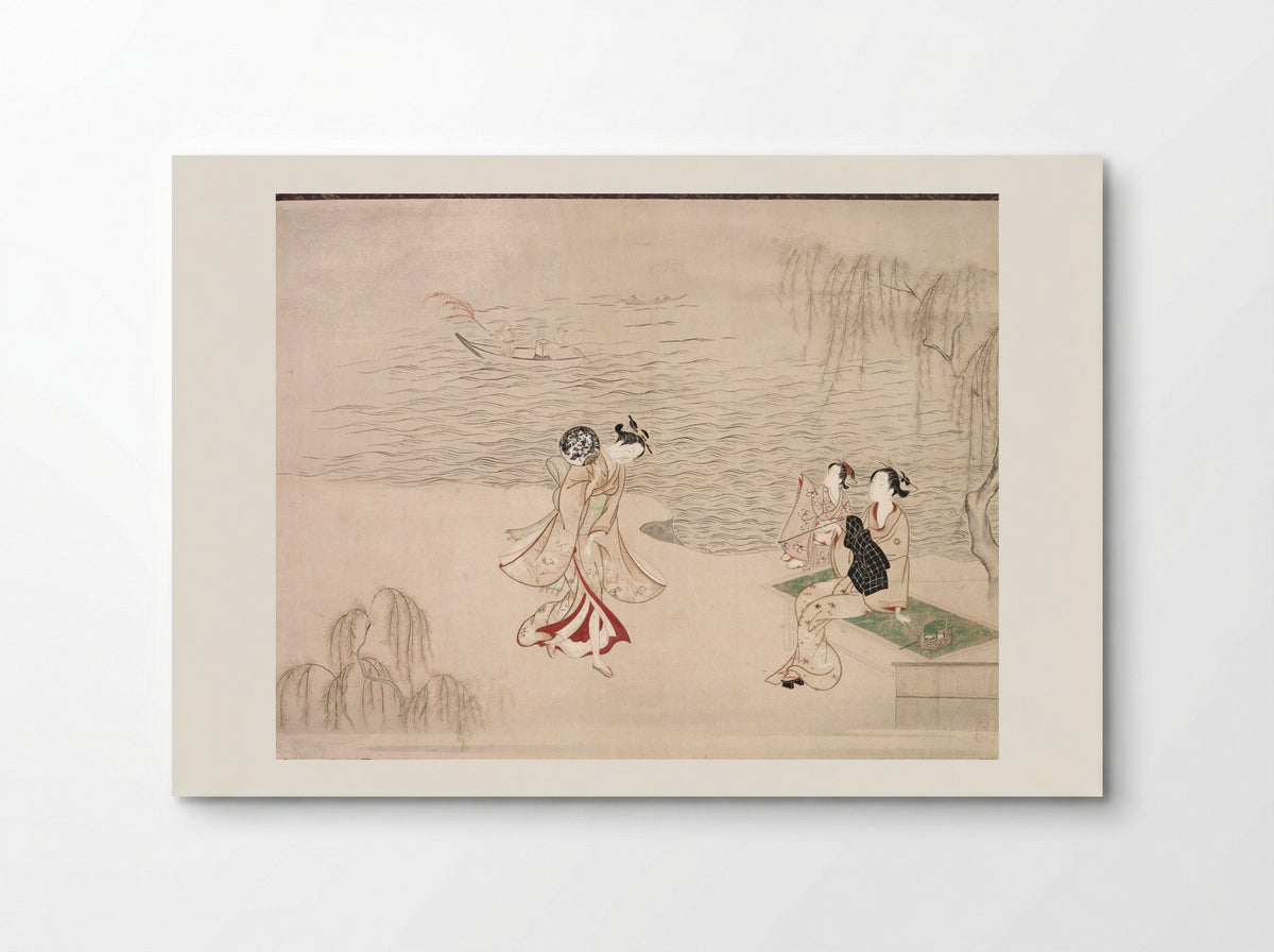 Beauties at the Seashore - Ippitsusai Bunchō - Poster