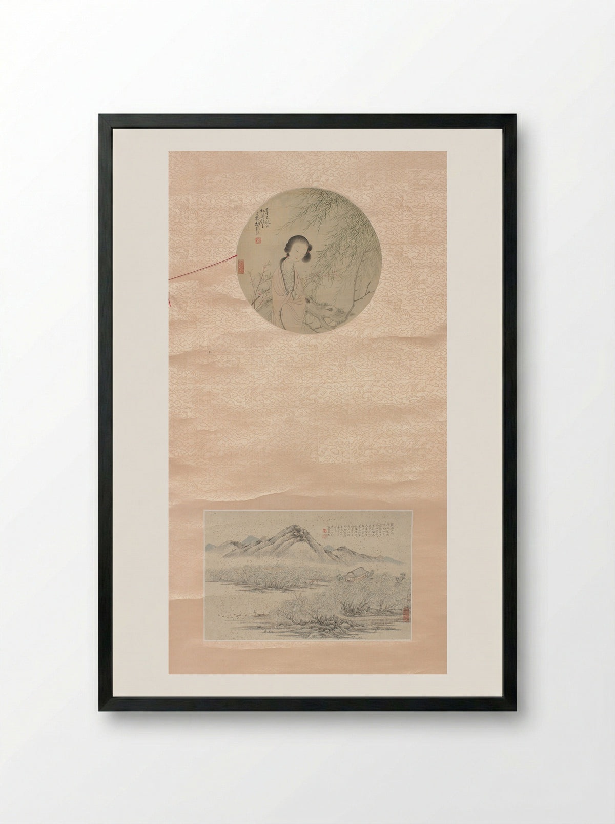 Beautiful Lady - Hu Xigui - Framed Print Black
