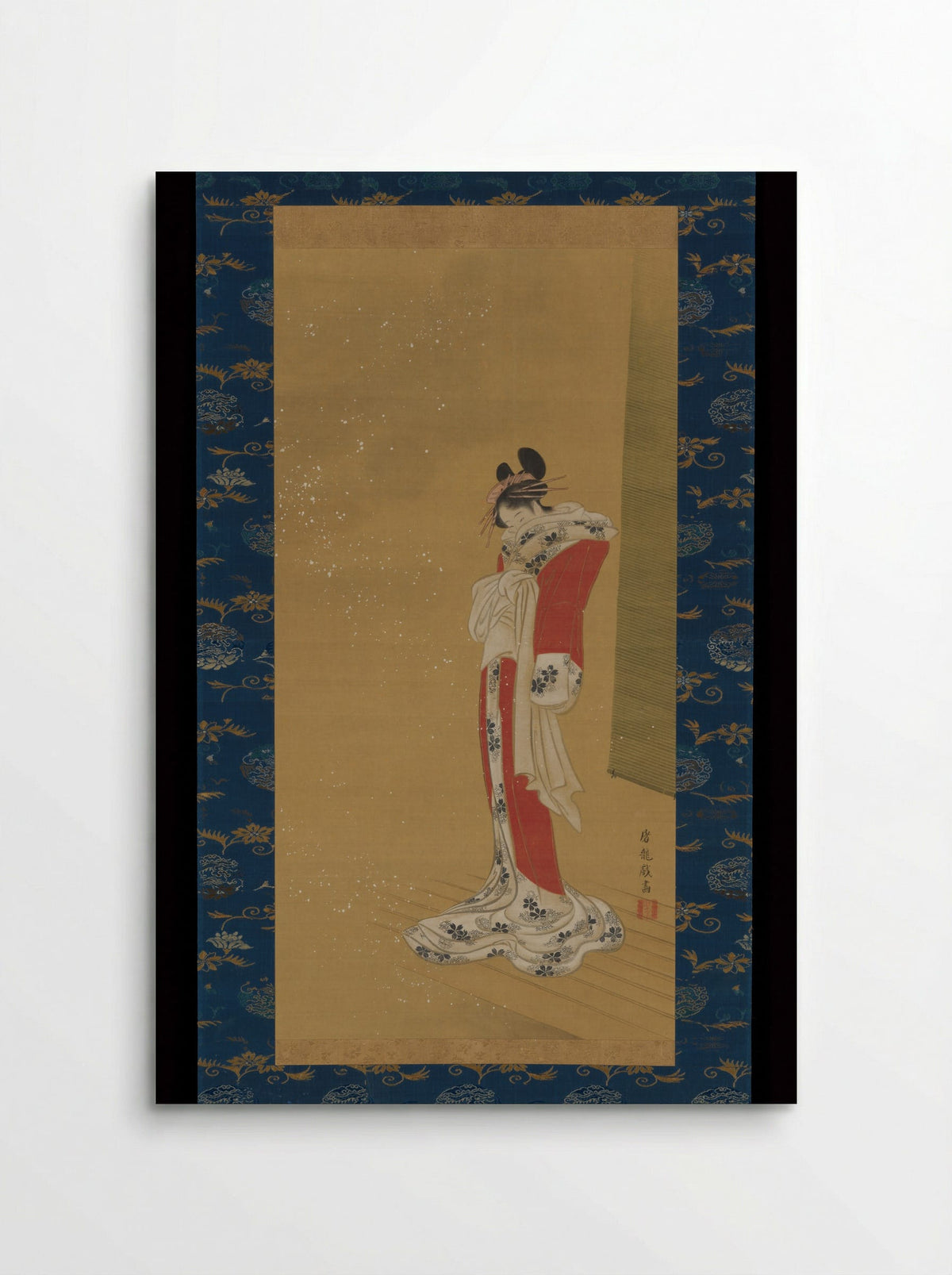 Beauty on a Veranda in Snow - Sakai Hōitsu - Poster