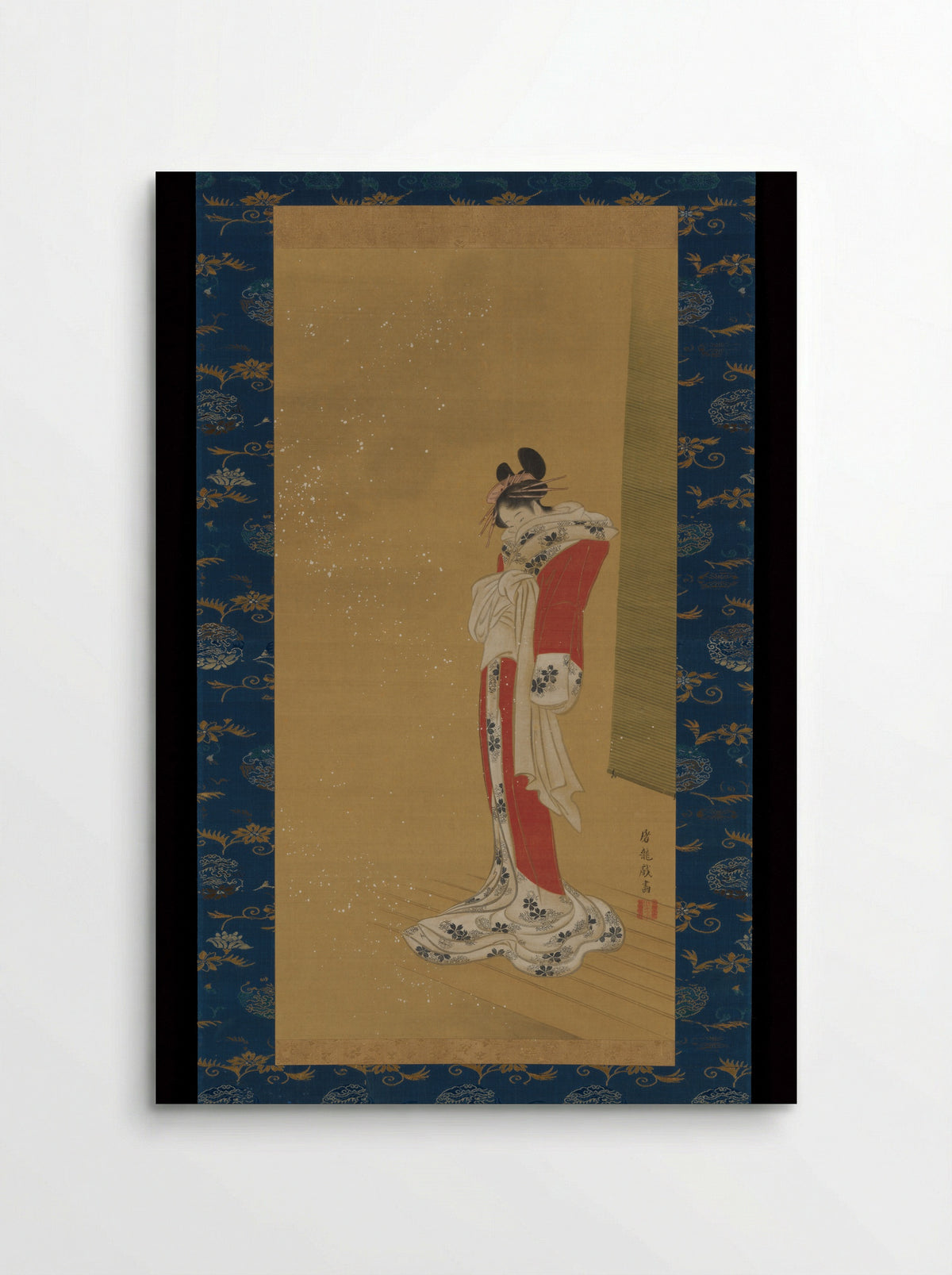 Beauty on a Veranda in Snow - Sakai Hōitsu - Poster