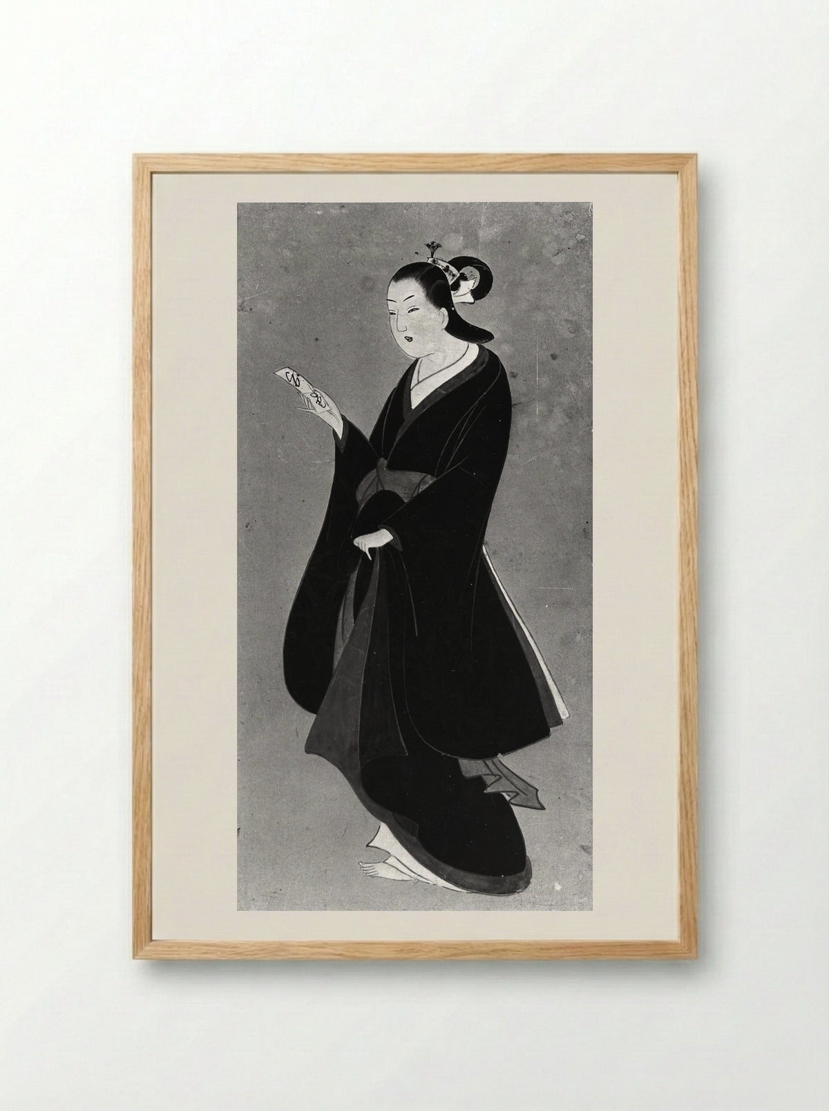 Beauty with Letter - Kaigetsudō - Framed Print Wood