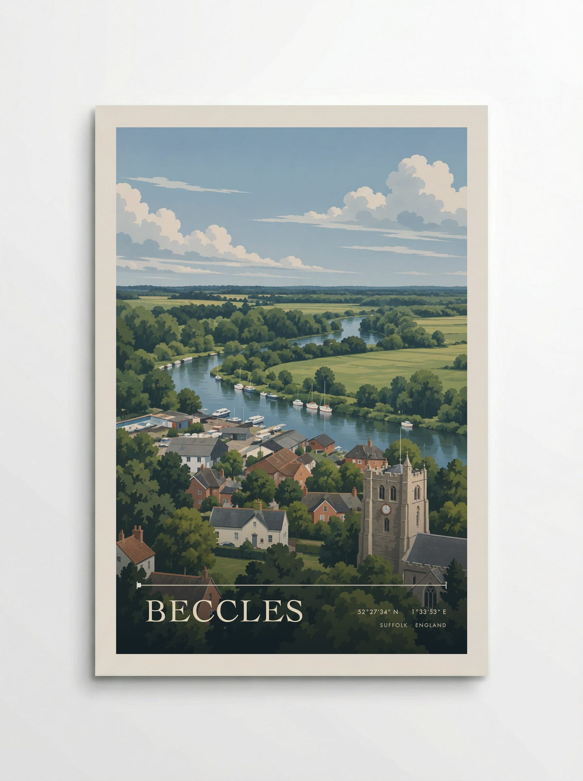 Beccles, Suffolk | Travel Poster - Poster