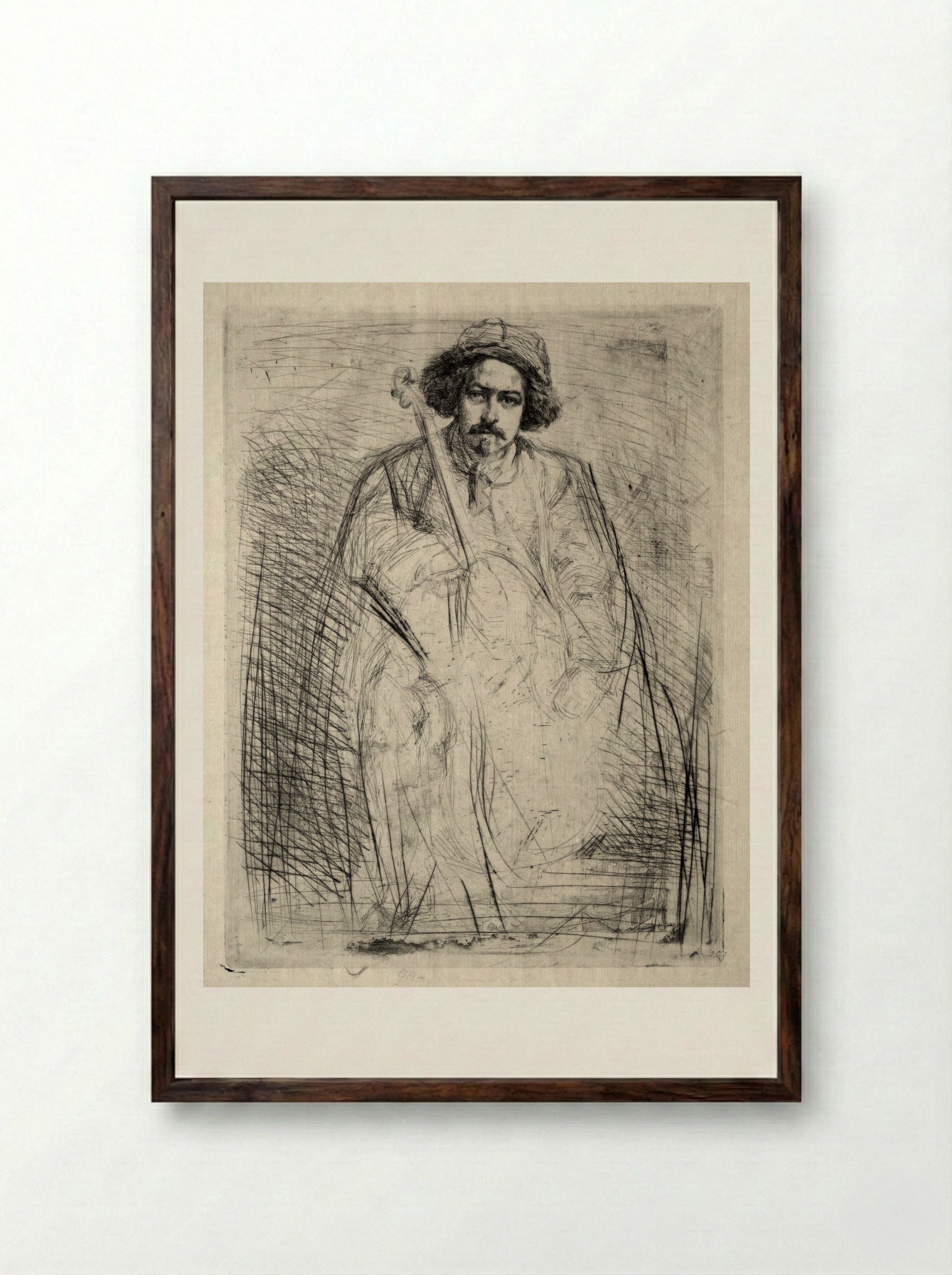 Becquet - James McNeill Whistler - Framed Print Dark Wood