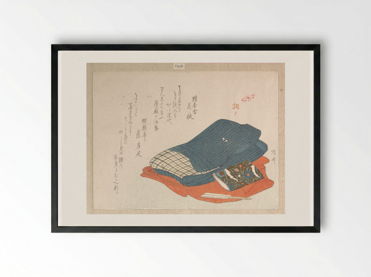 Bed-clothing - Ryūryūkyo Shinsai - Framed Print Black
