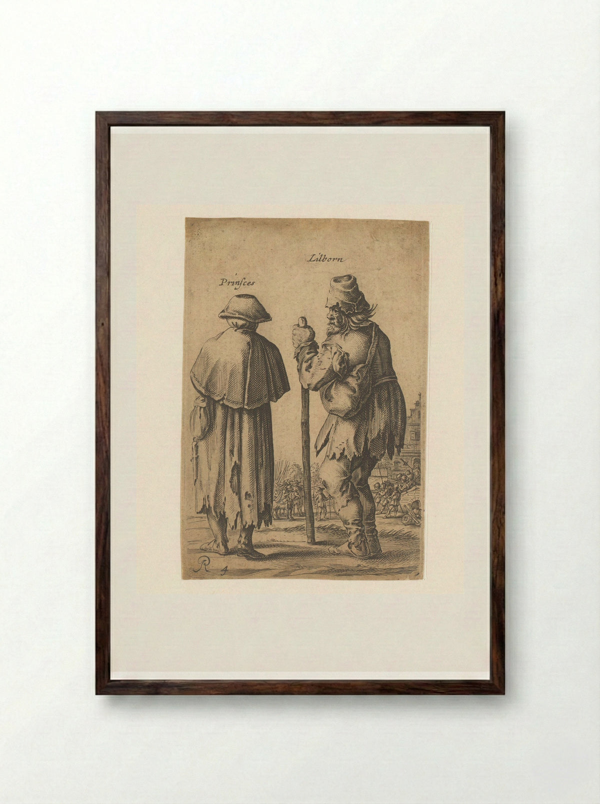 Bedelaar en bedelares - Salomon Savery - Framed Print Dark Wood