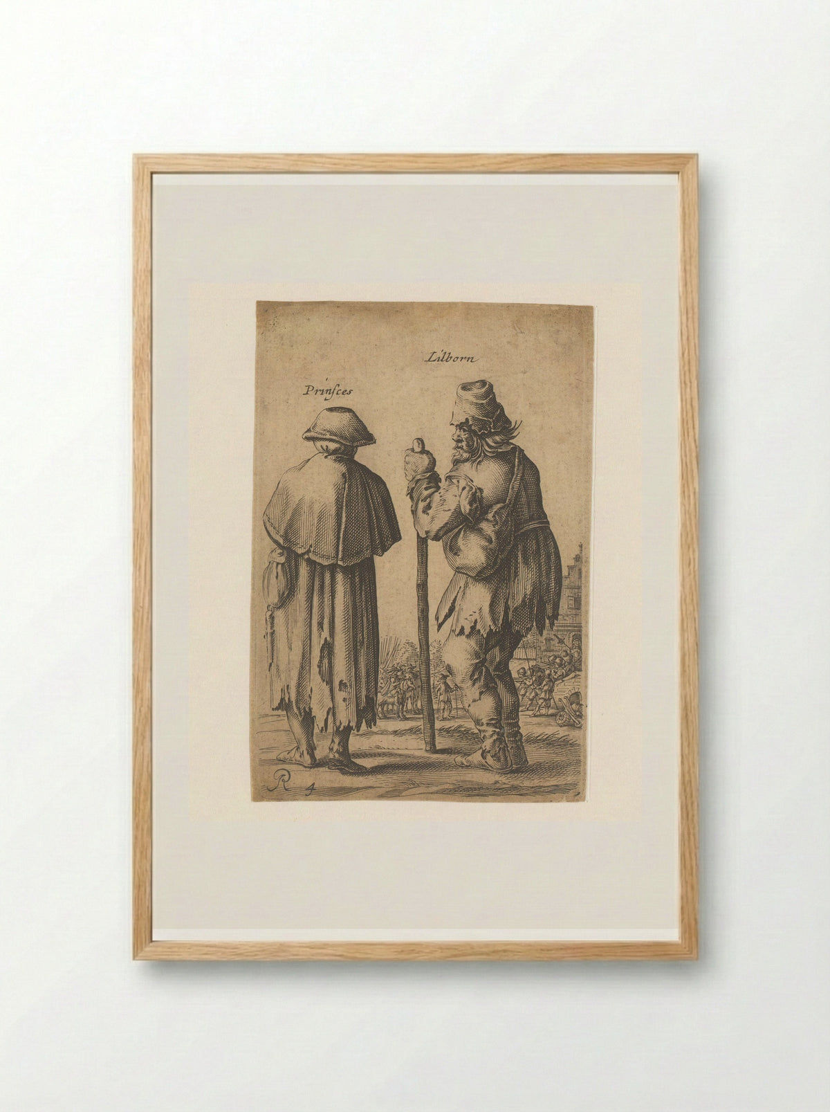 Bedelaar en bedelares - Salomon Savery - Framed Print Wood