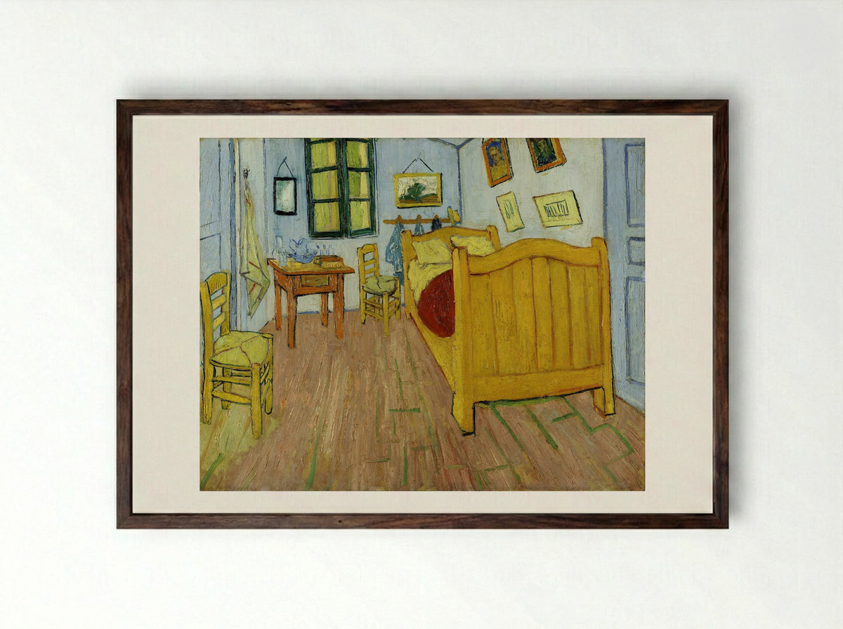 Bedroom in Arles - Vincent van Gogh - Framed Print Dark Wood