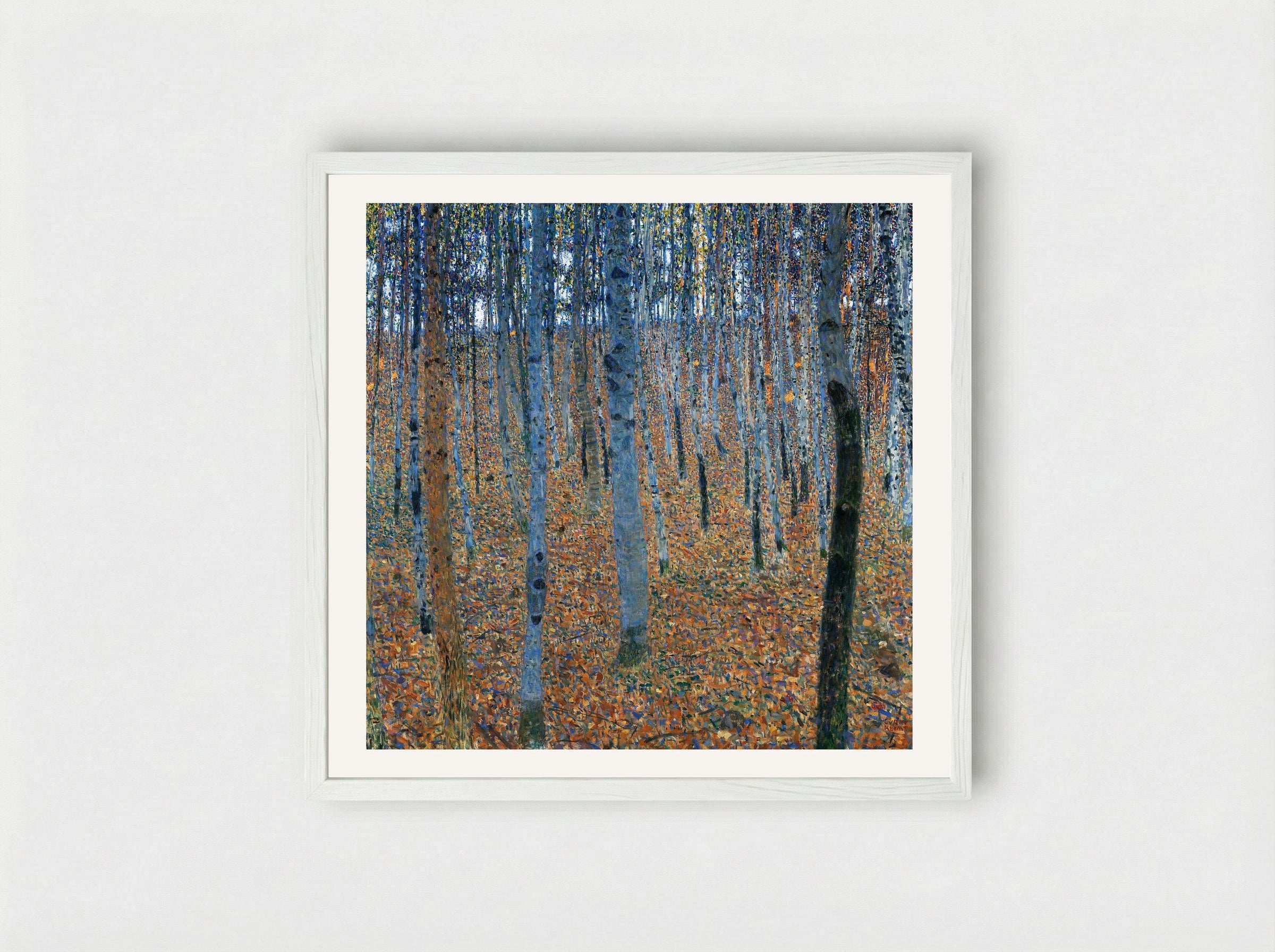 Beech Grove I - Gustav Klimt - Framed Print White
